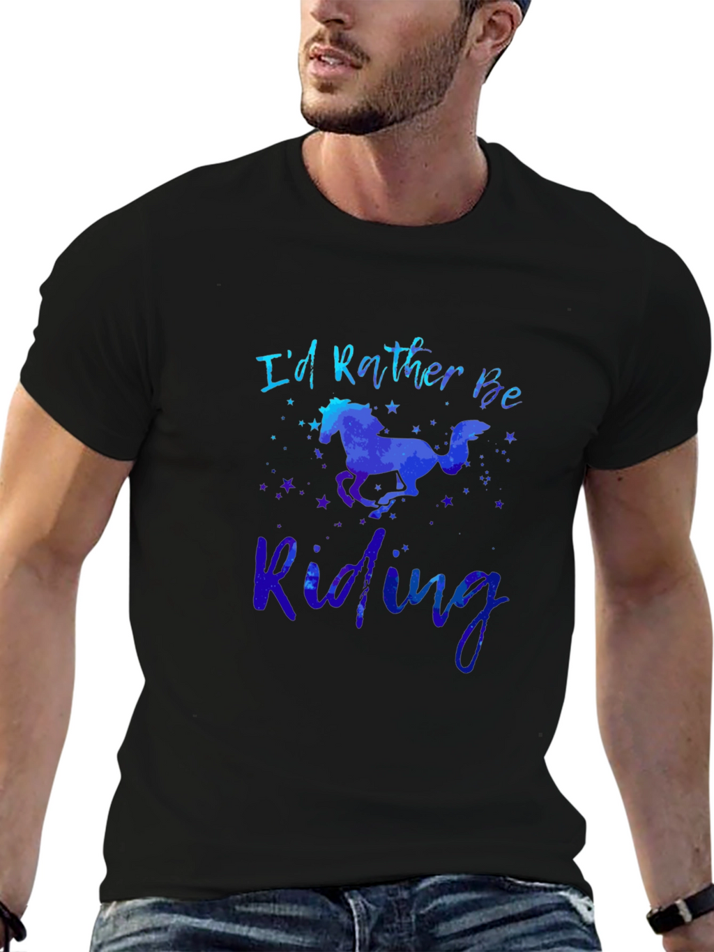 Id Rather Be Riding Horse T-Shirt