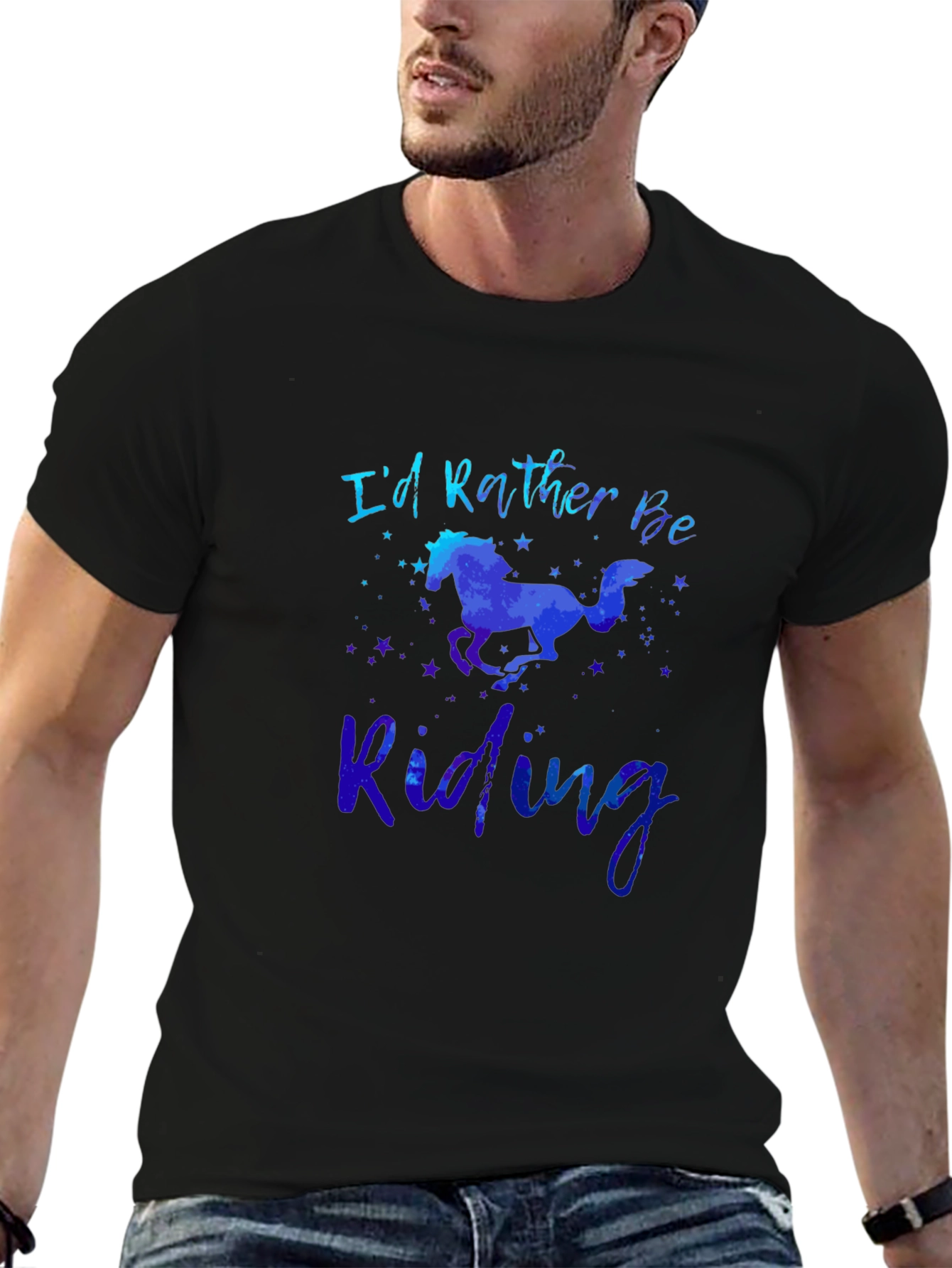 Id Rather Be Riding Horse T-Shirt