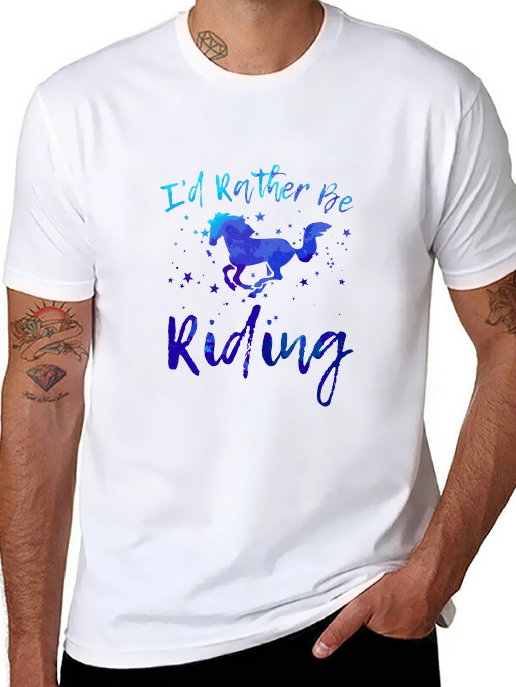 Id Rather Be Riding Horse T-Shirt