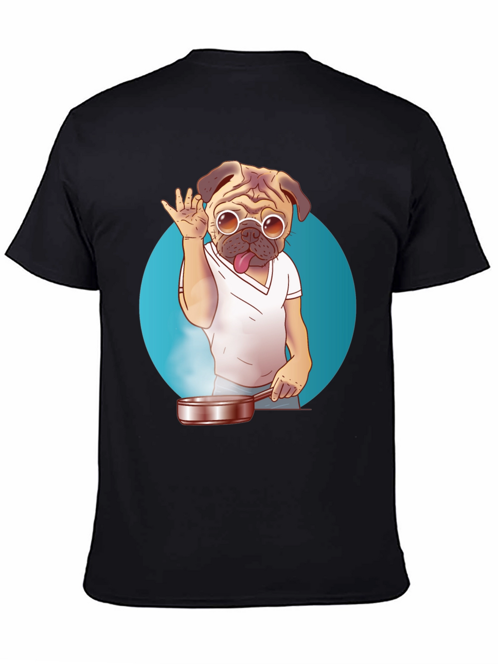 Pug Chef T-Shirt - Funny Culinary Dog Tee