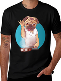 Pug Chef T-Shirt - Funny Culinary Dog Tee