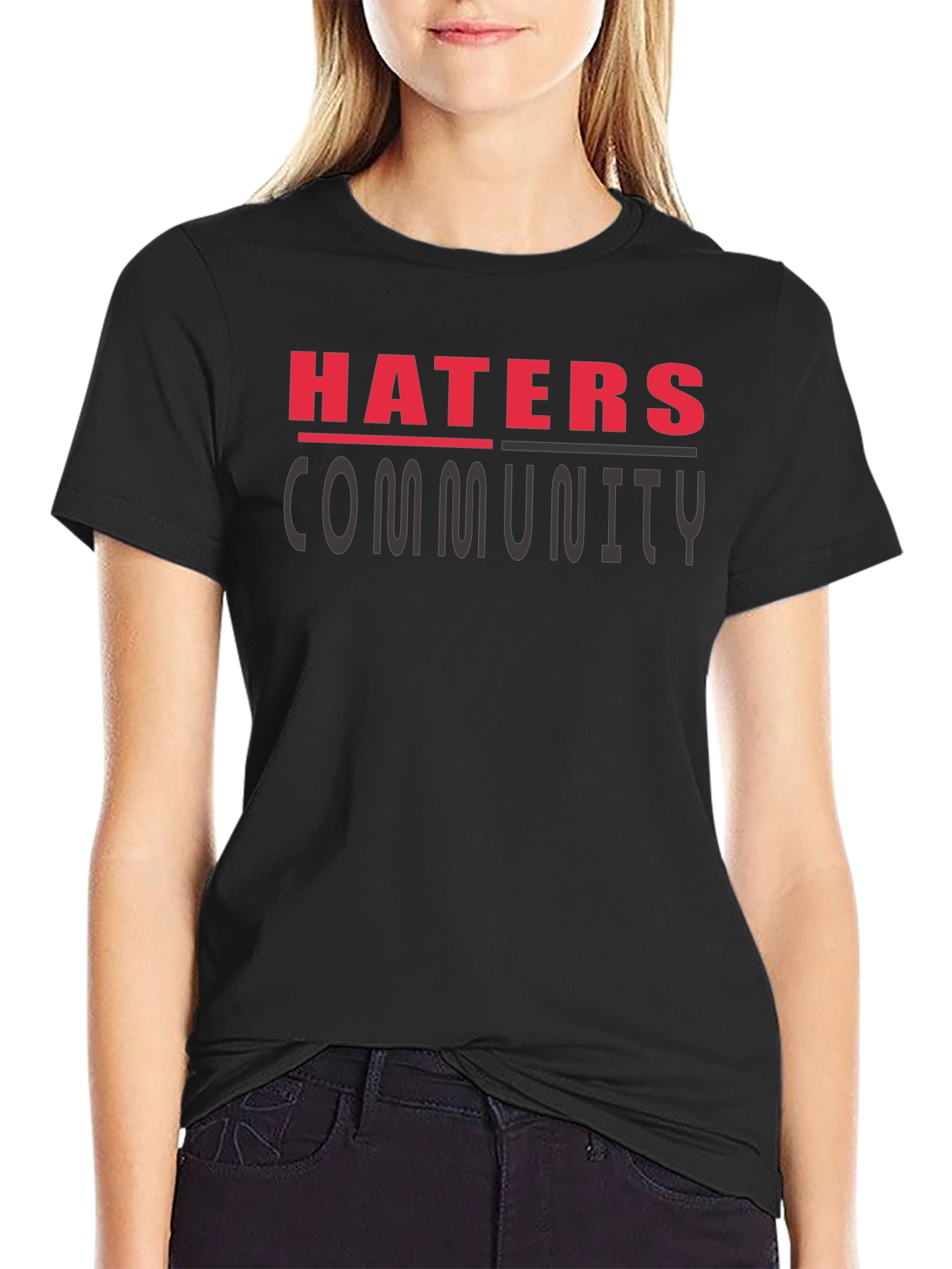 Haters Community Graphic T-Shirt - Black