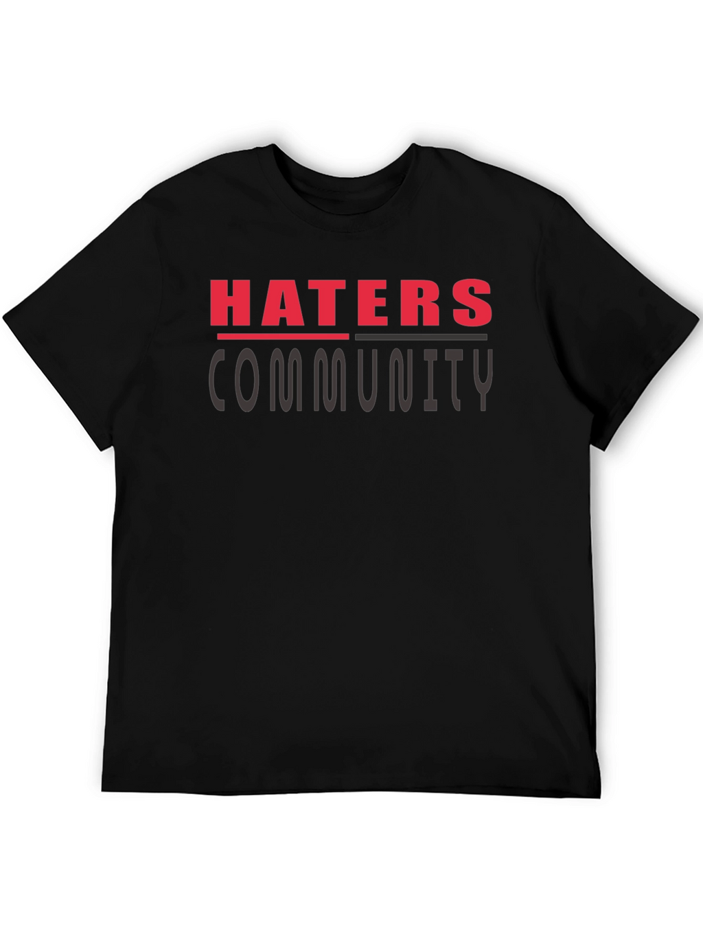 Haters Community Graphic T-Shirt - Black