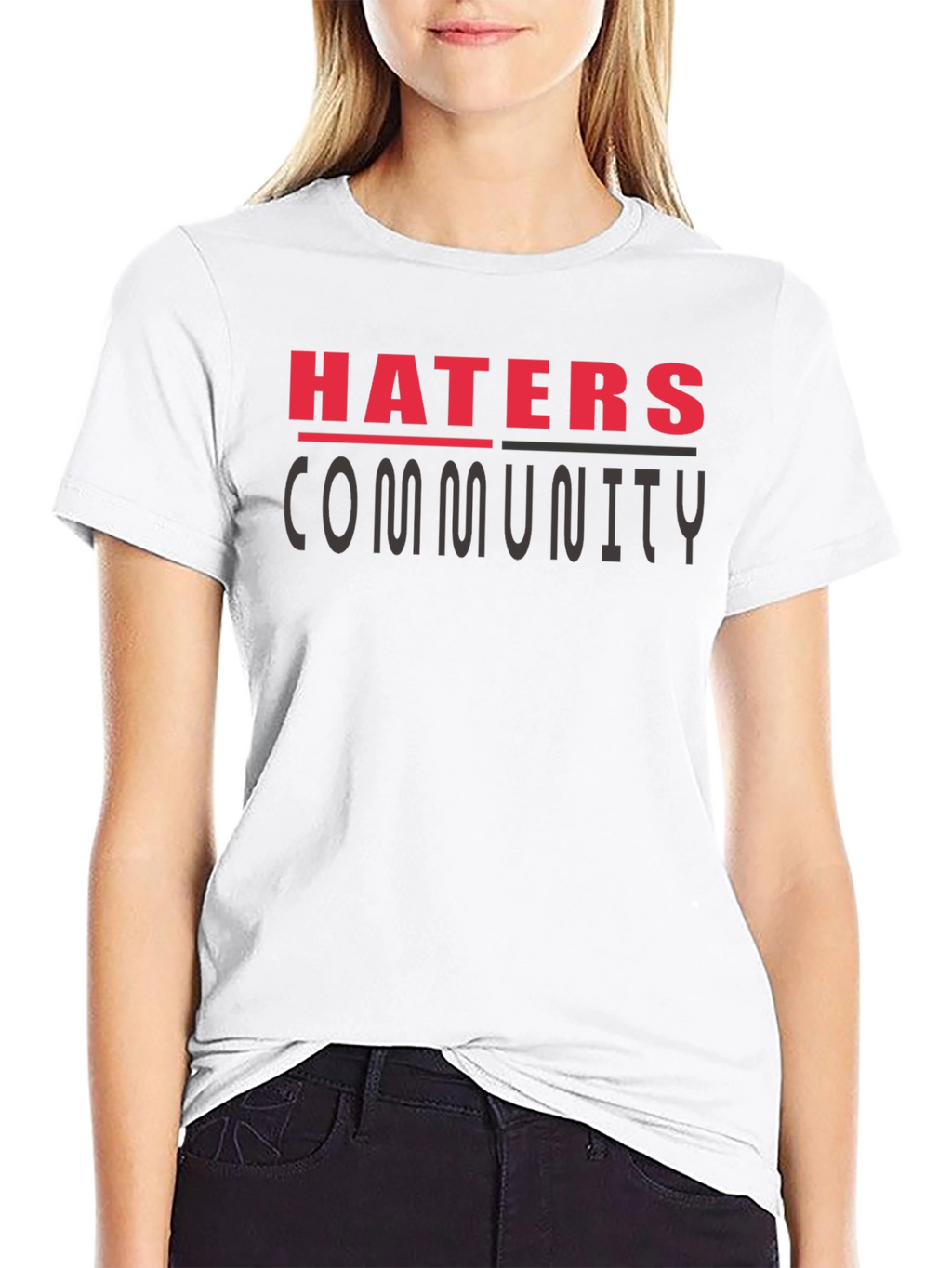Haters Community Graphic T-Shirt - Black