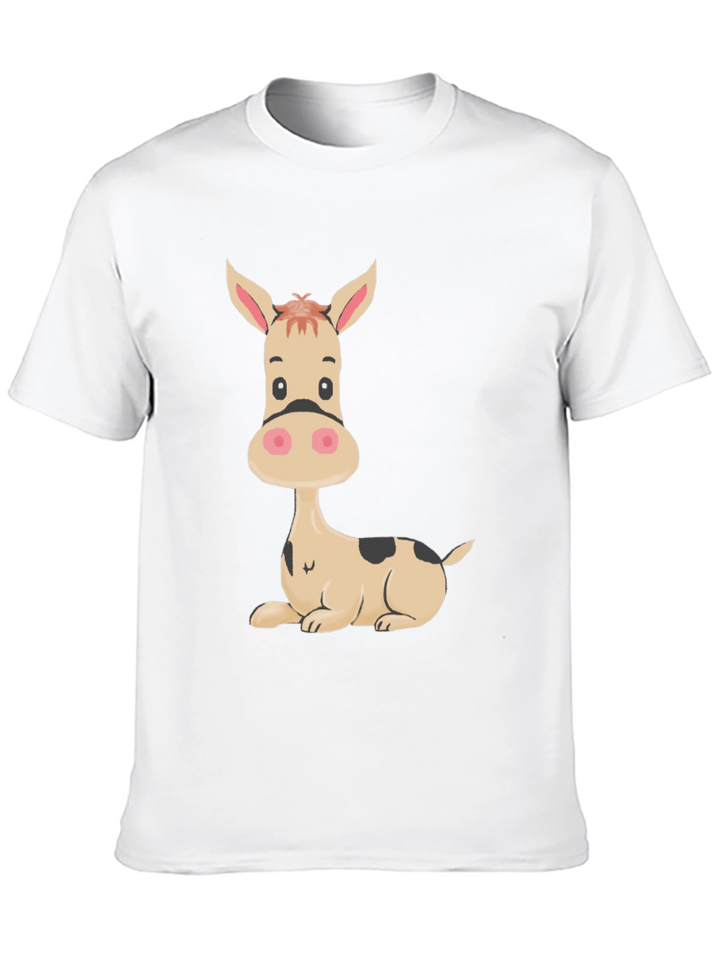 Funny Donkey Graphic Tee - Black Cotton T-Shirt