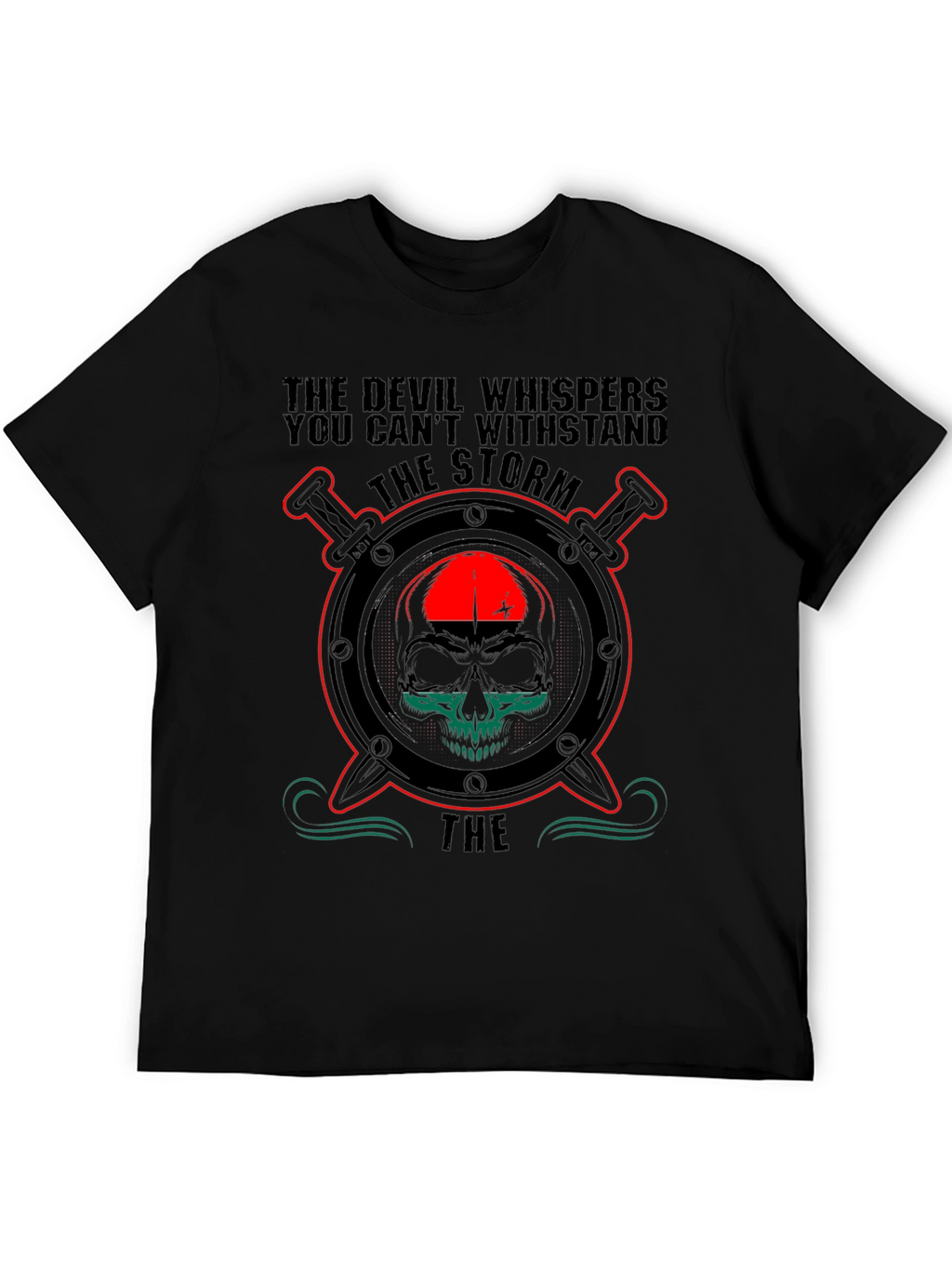 The Devil Whispers Skull Graphic T-Shirt