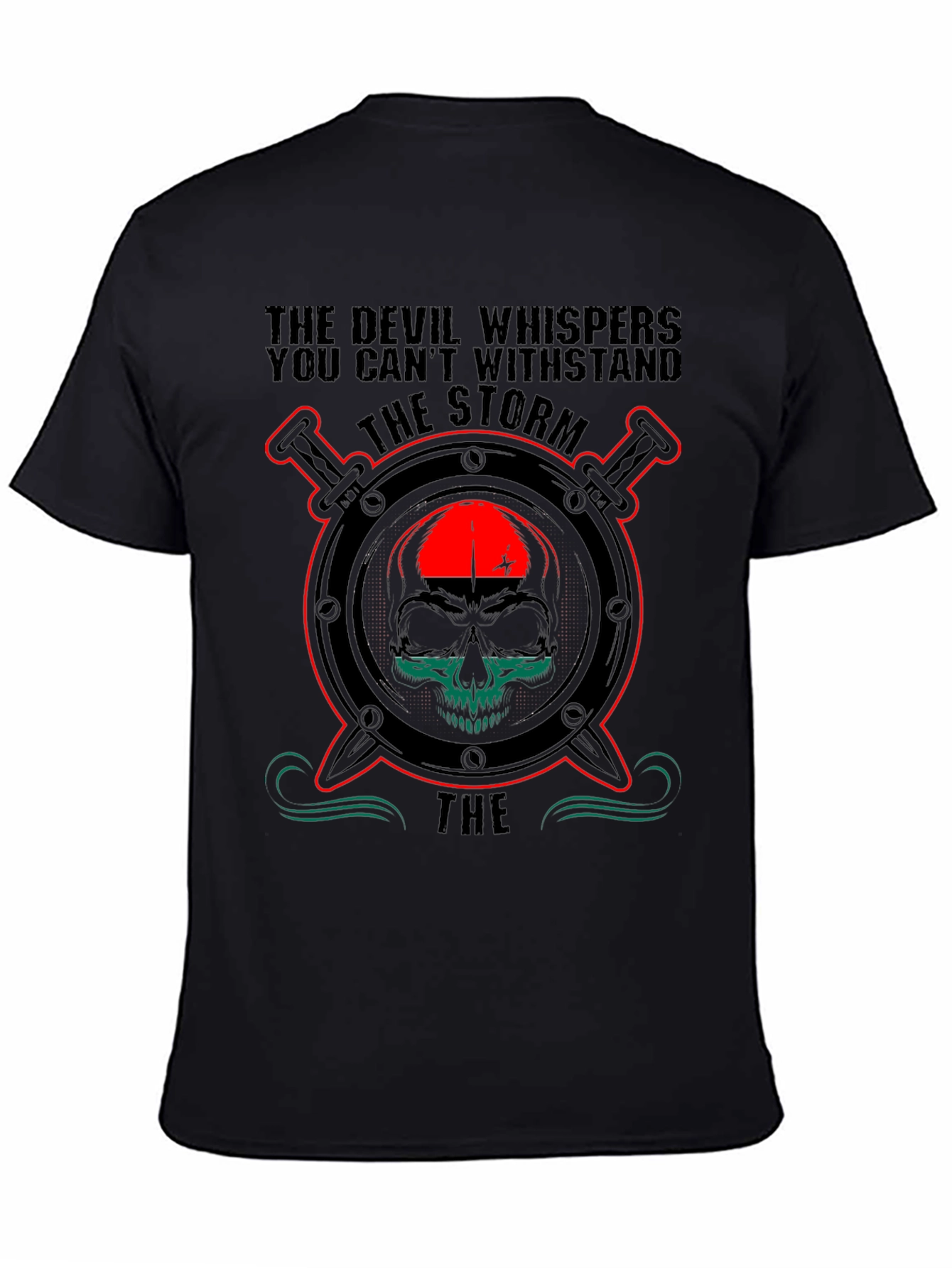 The Devil Whispers Skull Graphic T-Shirt