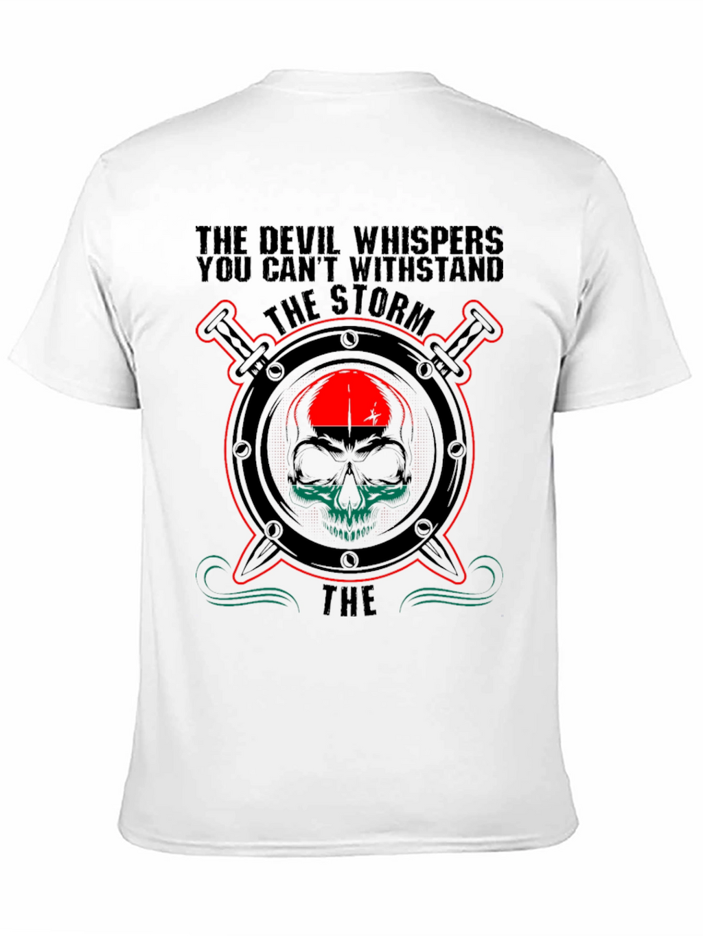 The Devil Whispers Skull Graphic T-Shirt