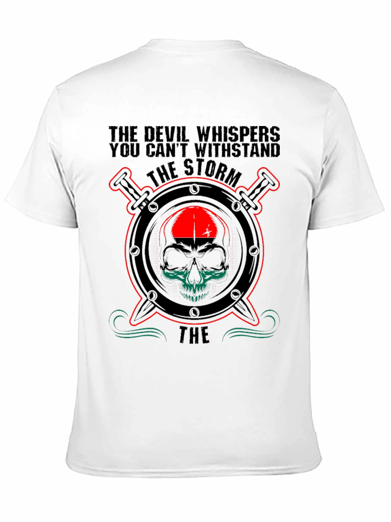The Devil Whispers Skull Graphic T-Shirt