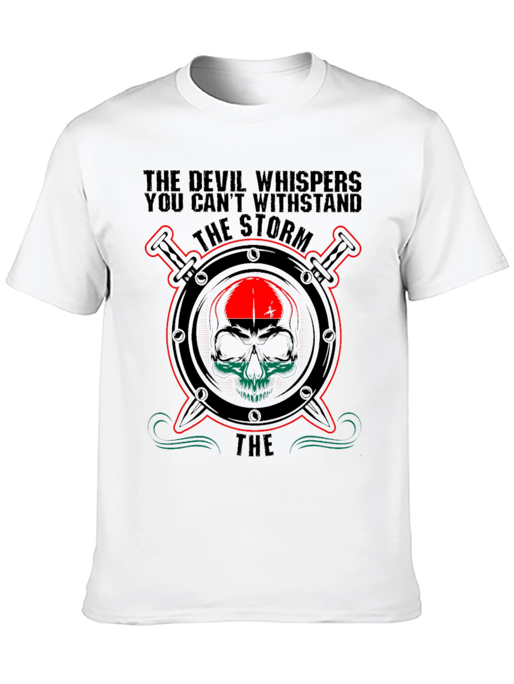 The Devil Whispers Skull Graphic T-Shirt