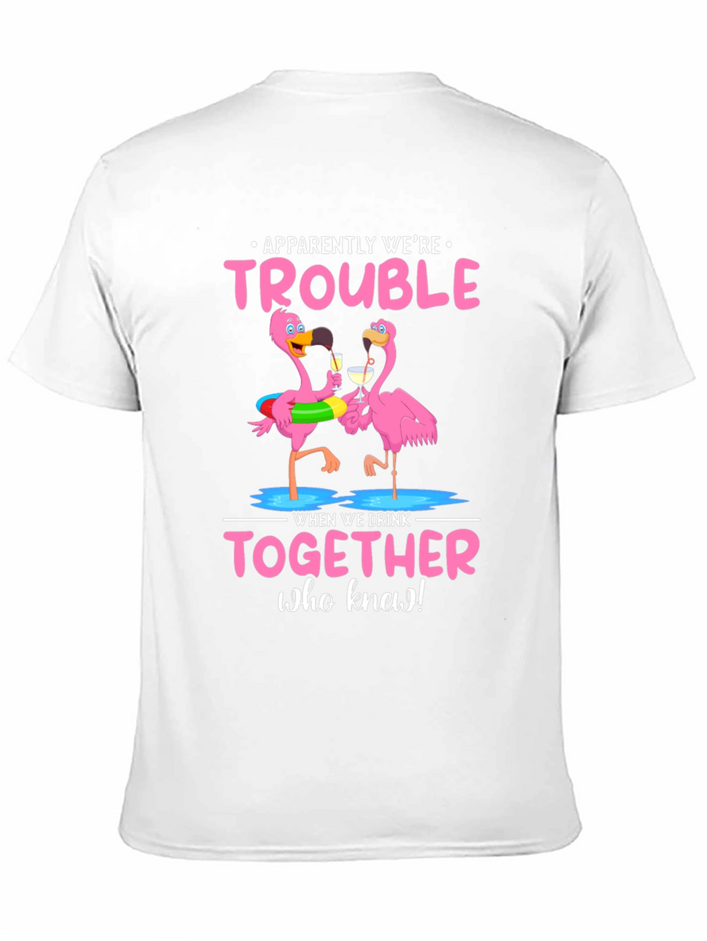 Flamingo Trouble T-Shirt: Drinking Buddies Apparel