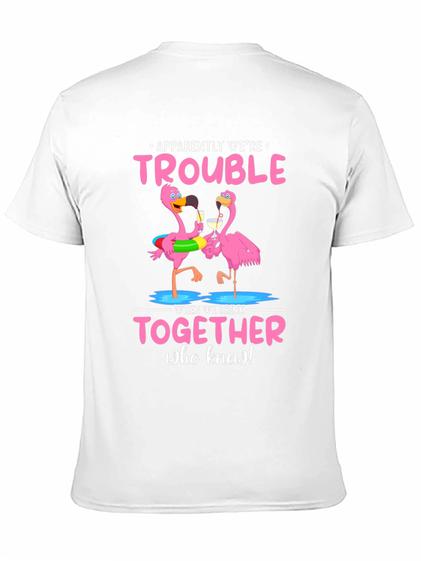 Flamingo Trouble T-Shirt: Drinking Buddies Apparel