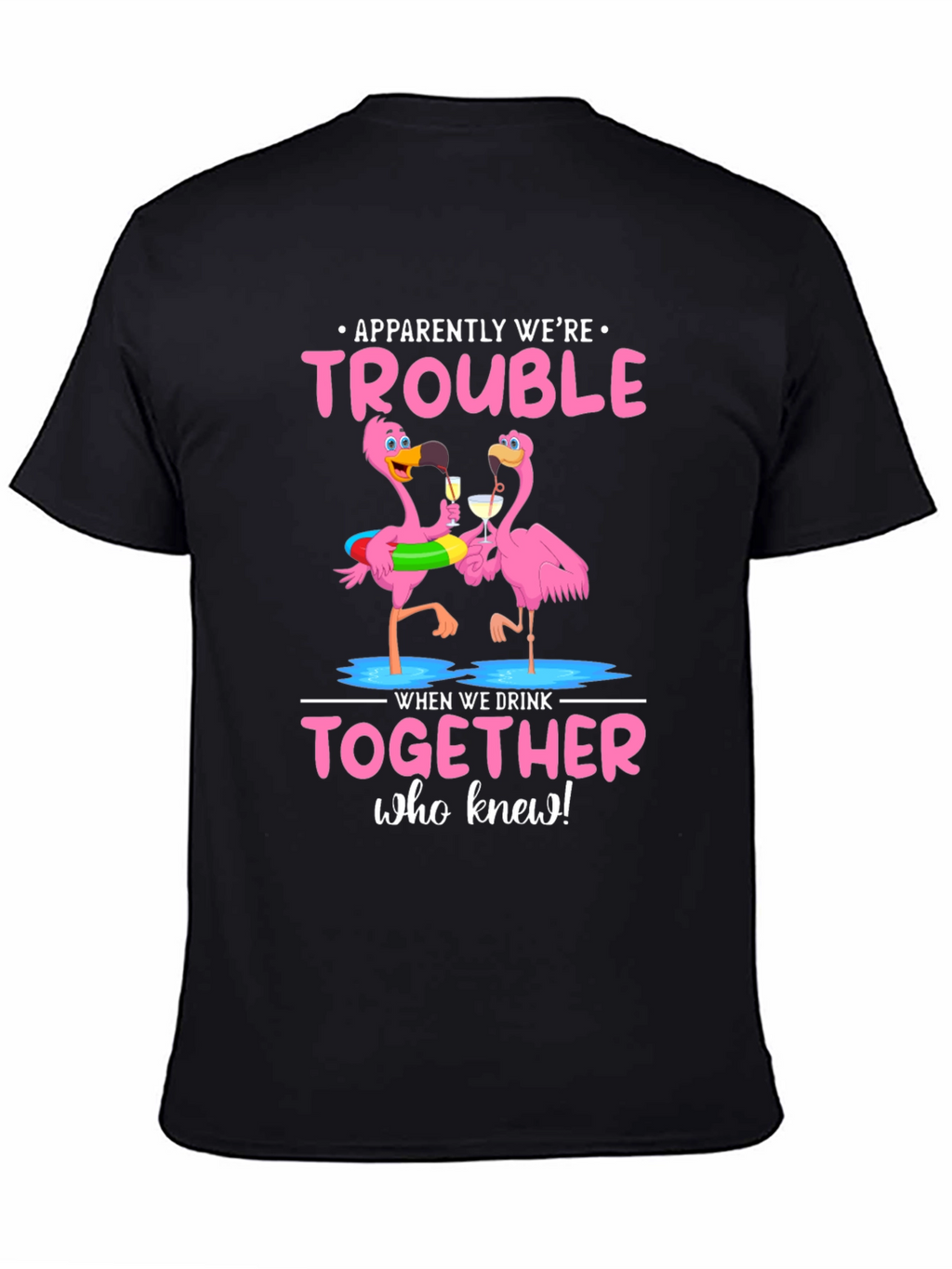 Flamingo Trouble T-Shirt: Drinking Buddies Apparel