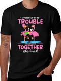 Flamingo Trouble T-Shirt: Drinking Buddies Apparel