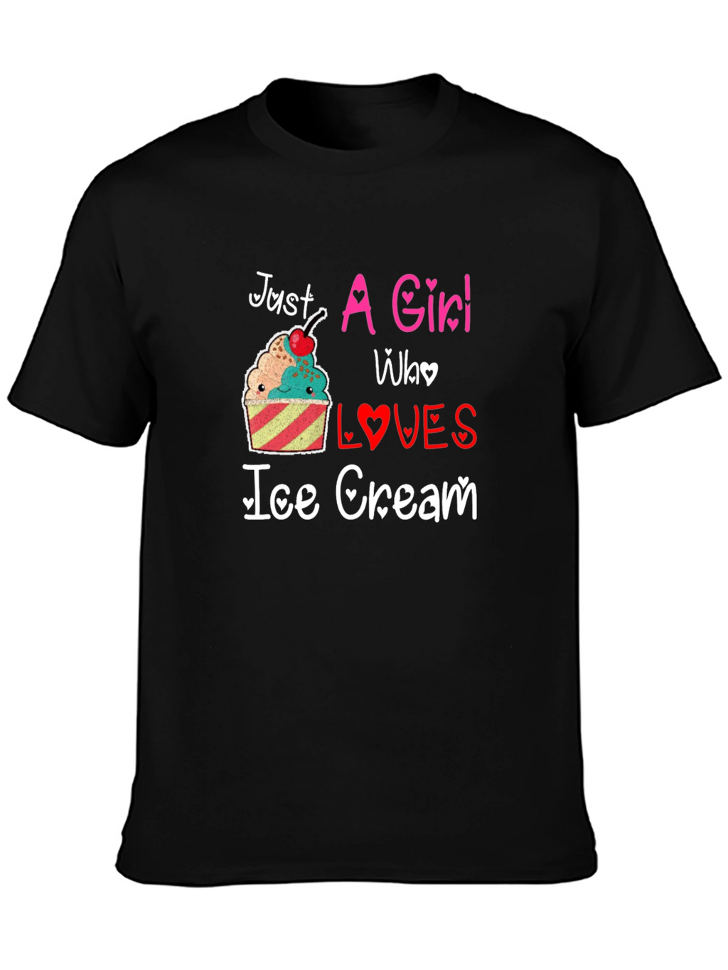Just A Girl Who Loves Ice Cream Graphic Tee