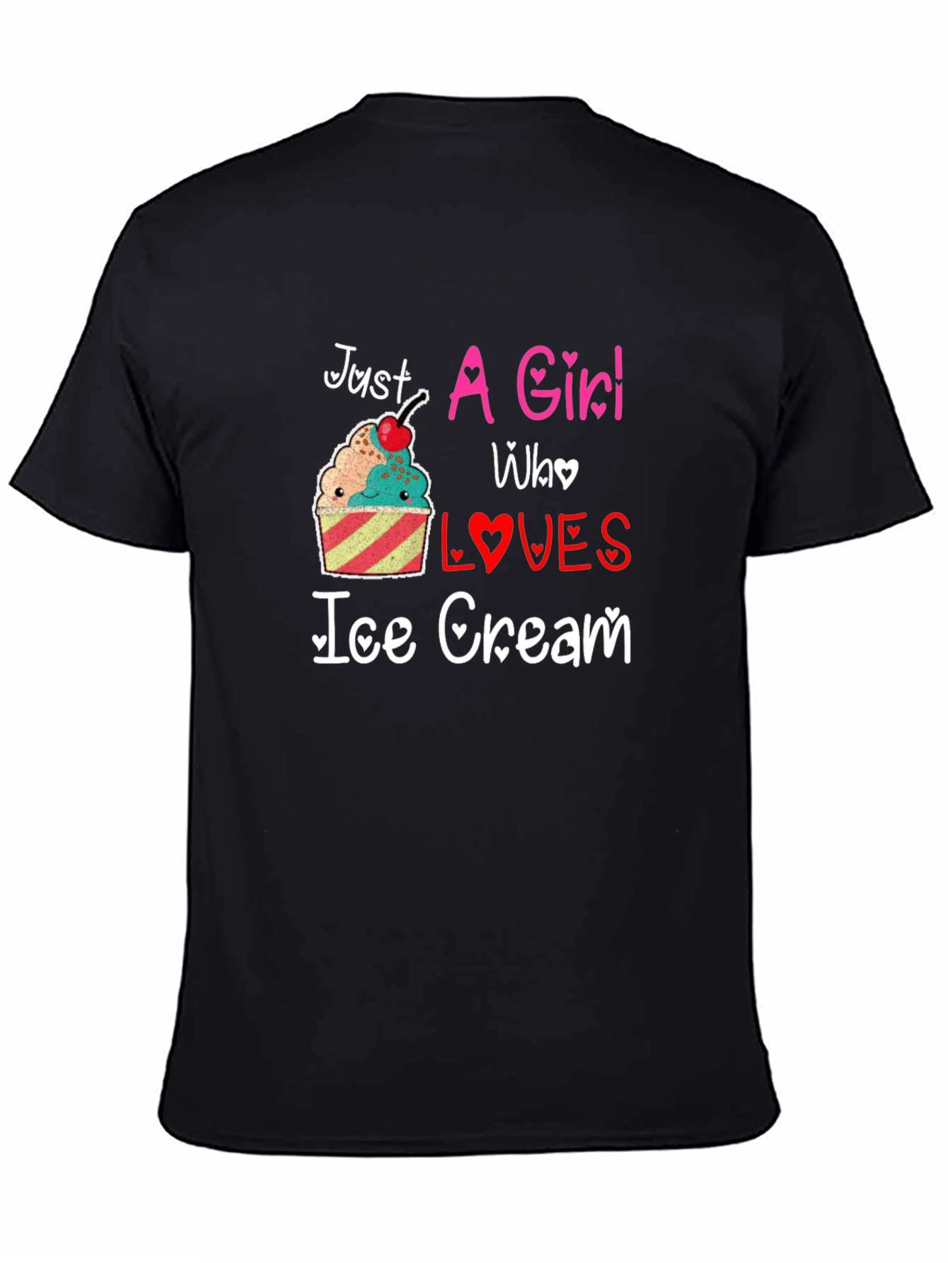 Just A Girl Who Loves Ice Cream Graphic Tee