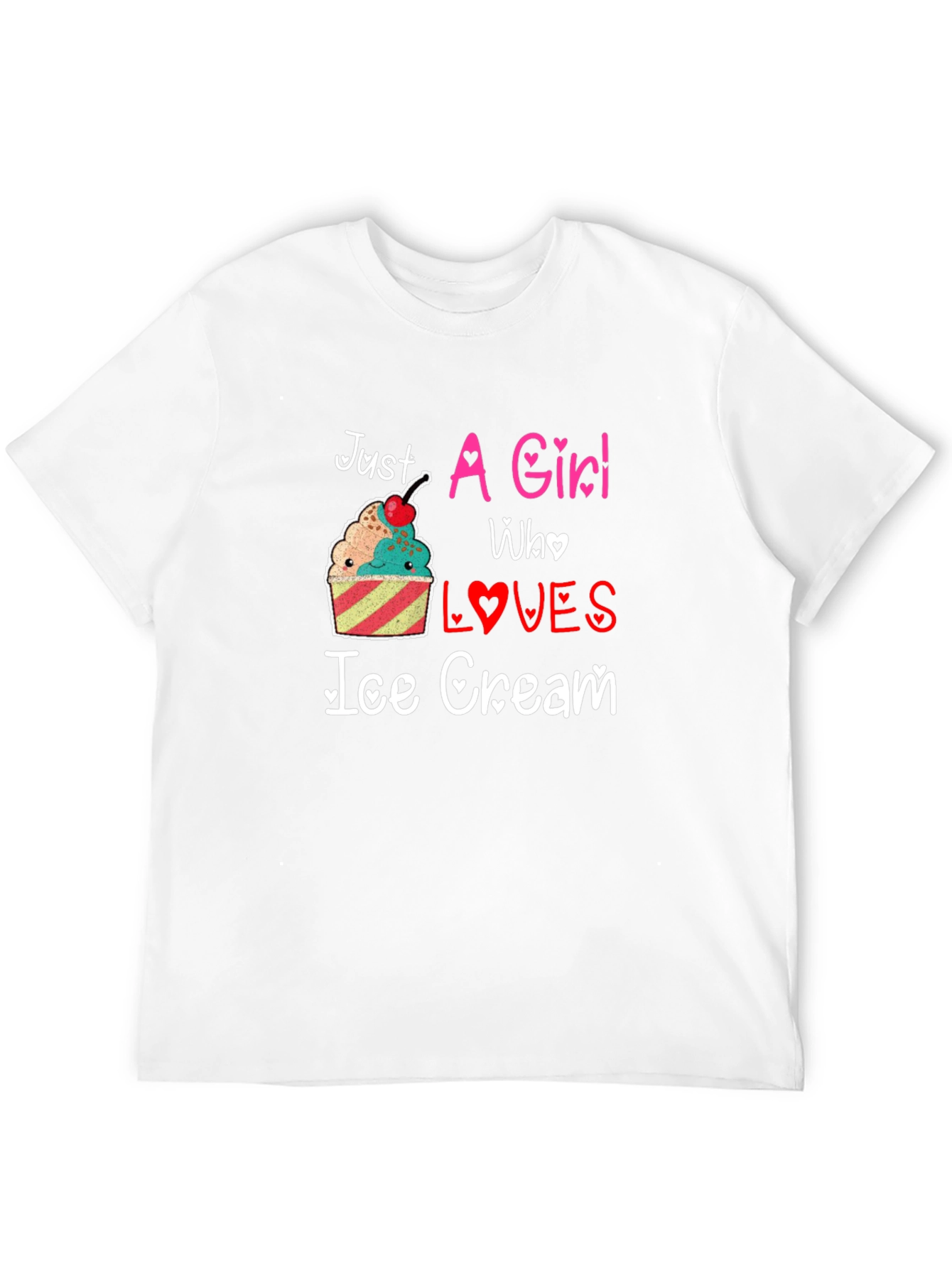 Just A Girl Who Loves Ice Cream Graphic Tee