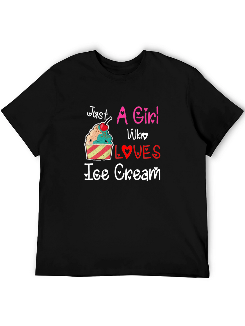 Just A Girl Who Loves Ice Cream Graphic Tee