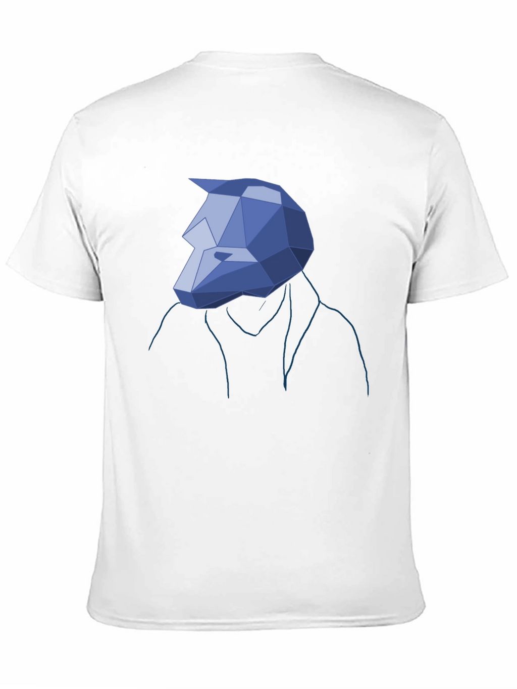 Geometric Wolf Head Tee - Unique Graphic T-Shirt