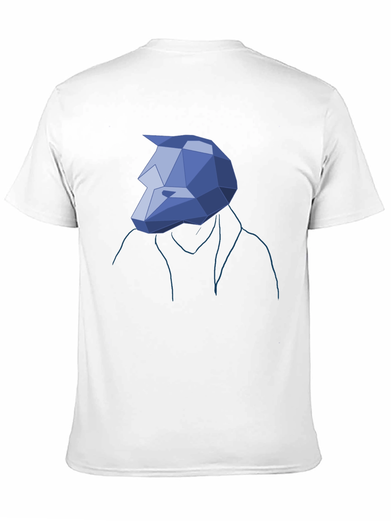 Geometric Wolf Head Tee - Unique Graphic T-Shirt