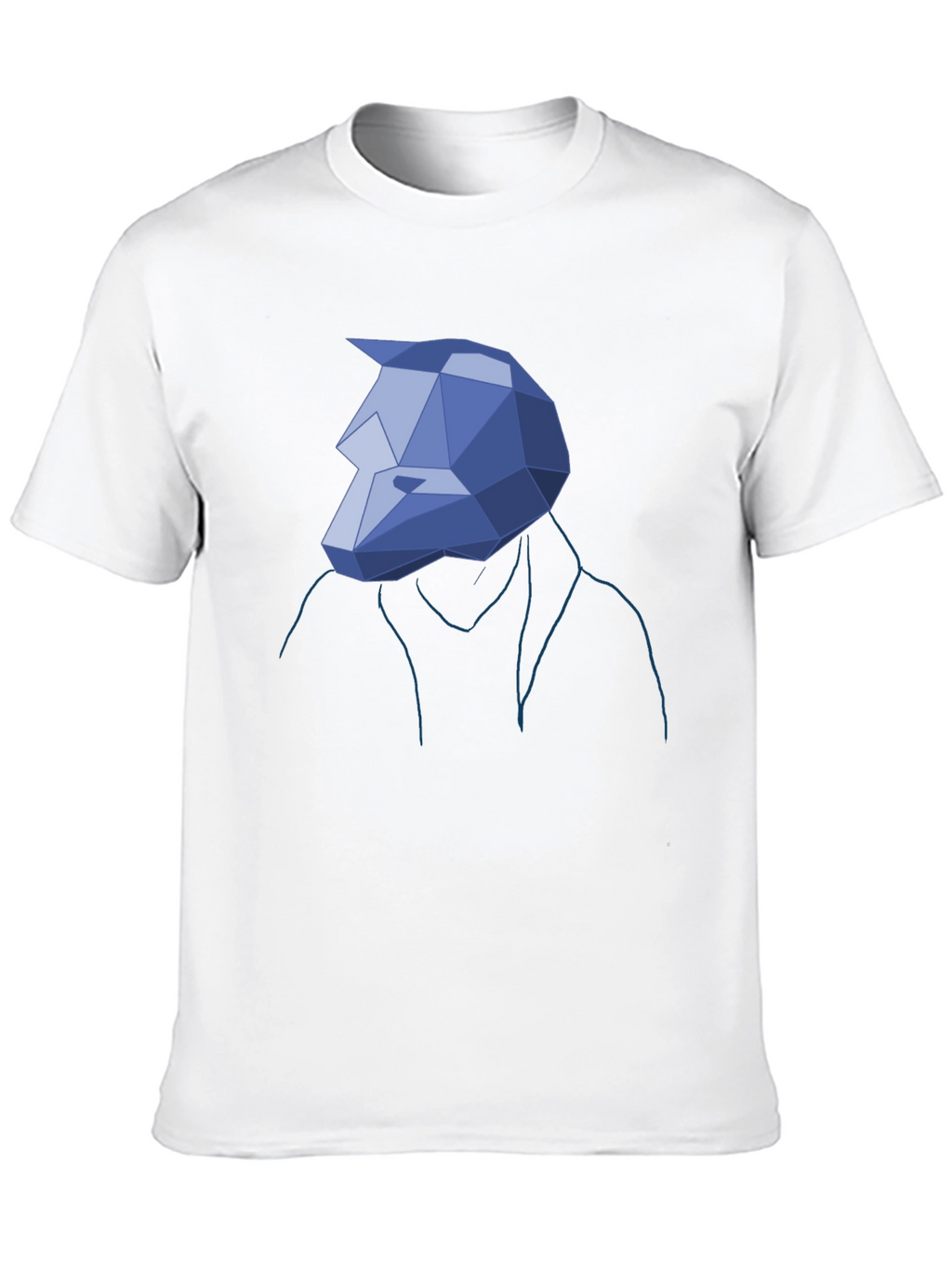 Geometric Wolf Head Tee - Unique Graphic T-Shirt