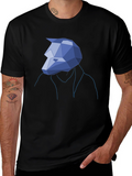 Geometric Wolf Head Tee - Unique Graphic T-Shirt