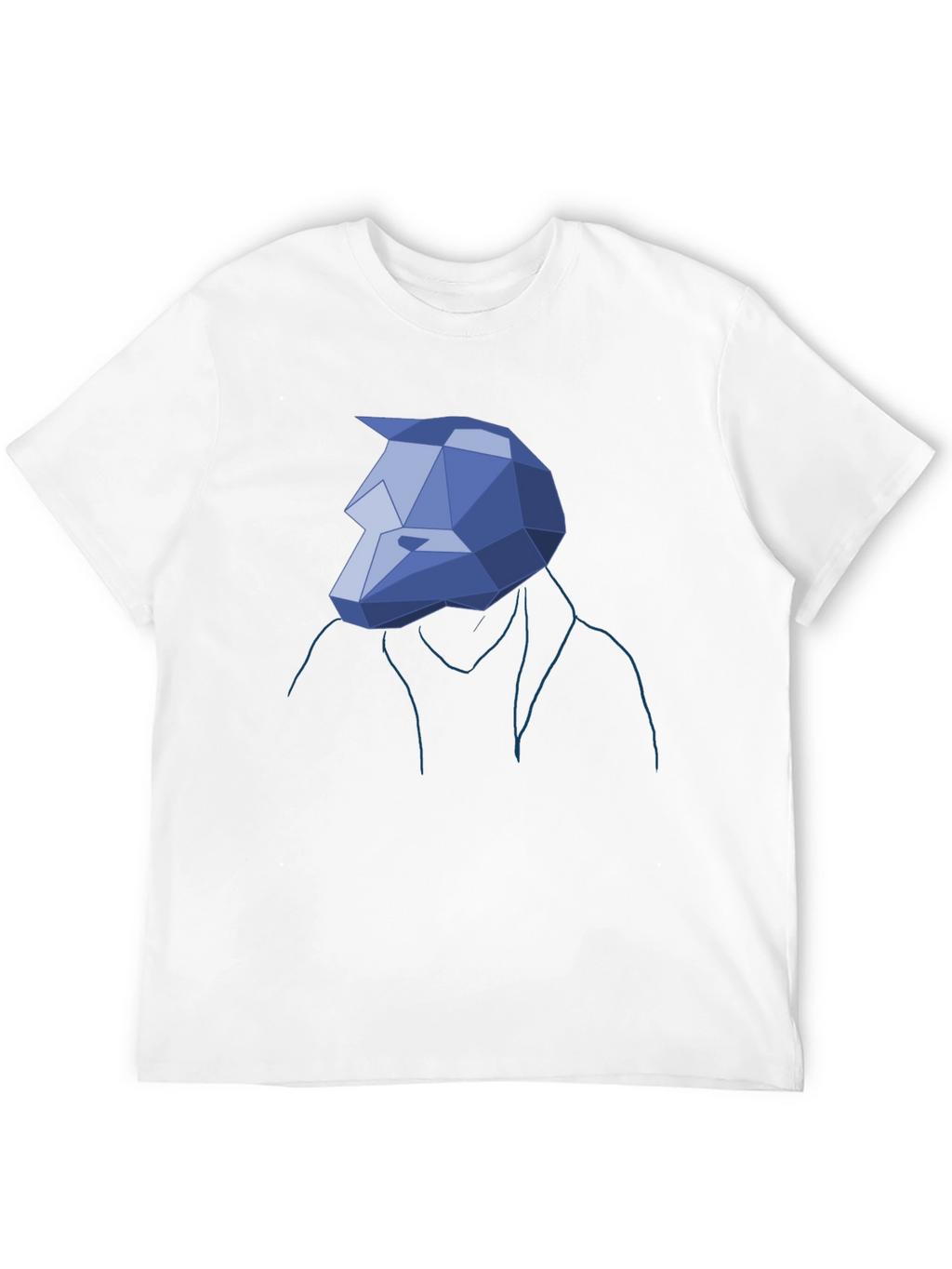 Geometric Wolf Head Tee - Unique Graphic T-Shirt