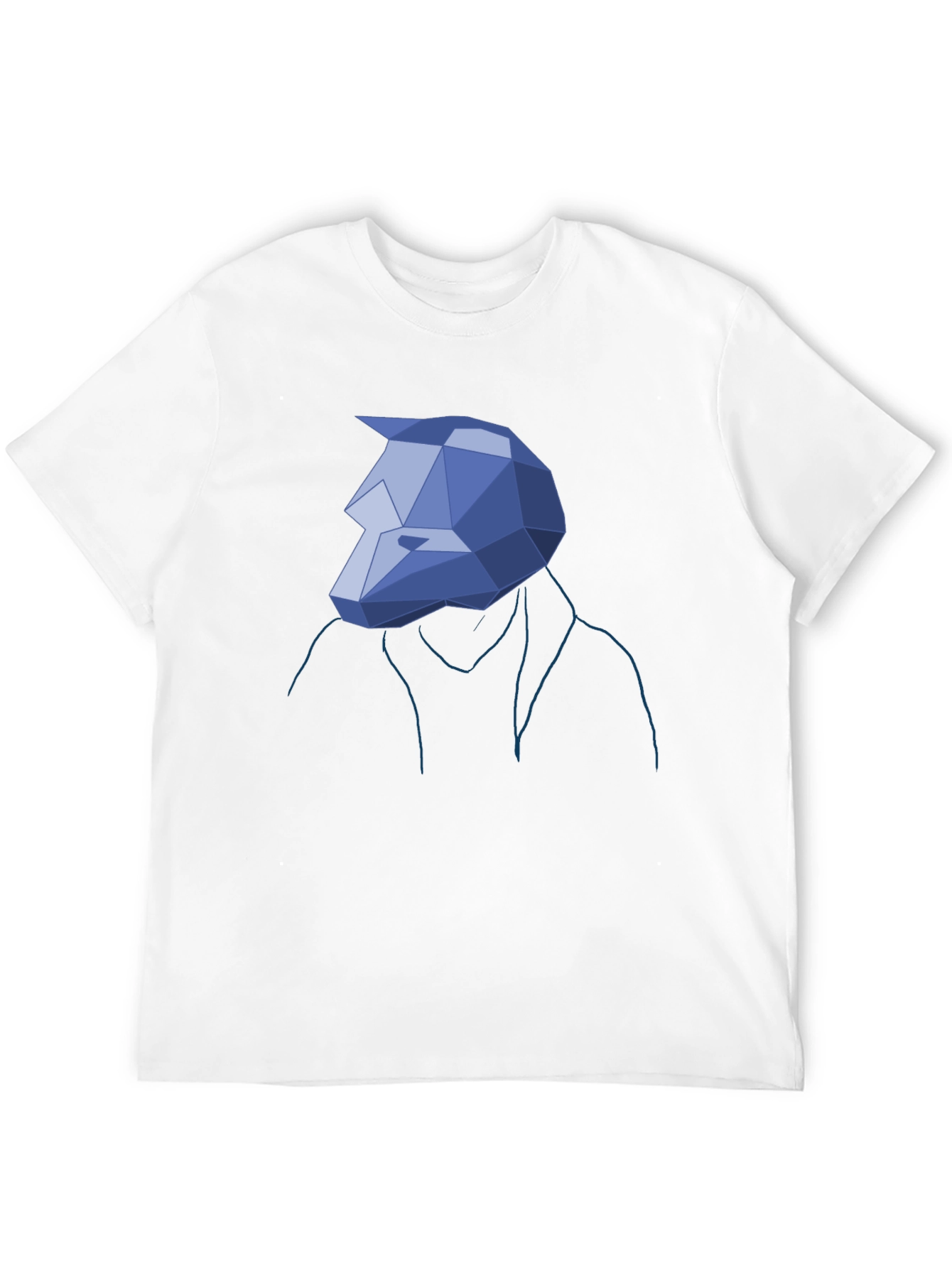 Geometric Wolf Head Tee - Unique Graphic T-Shirt