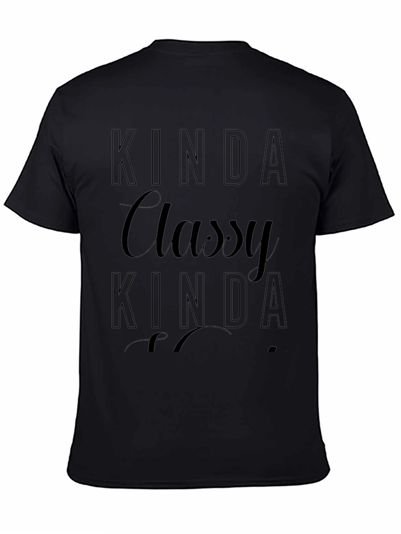 Kinda Classy Kinda Hood Graphic Tee - Mens Black T-Shirt