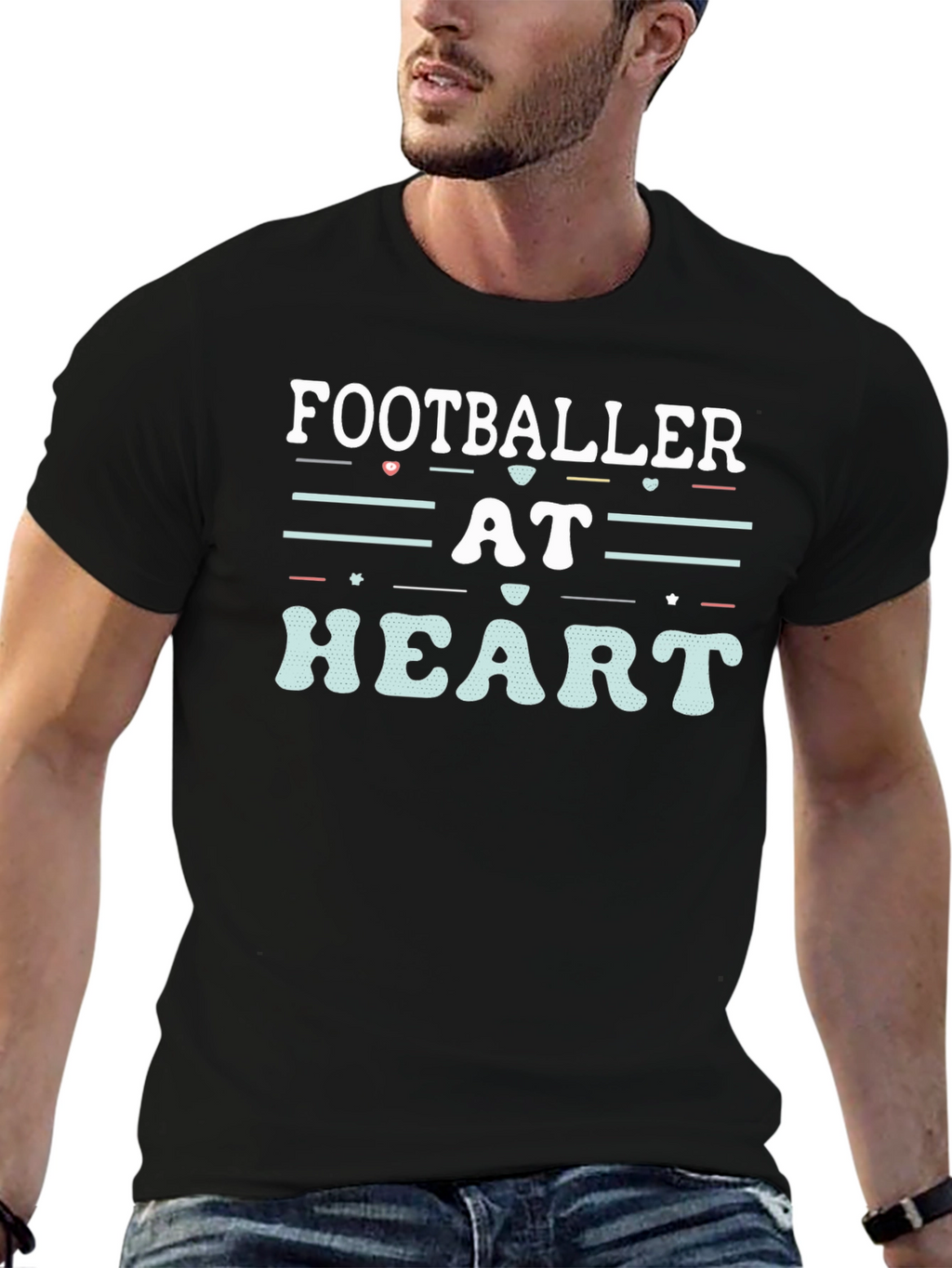 Footballer At Heart Graphic Tee