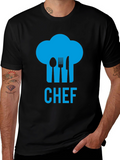 Chef Hat Utensil Graphic Tee - Black