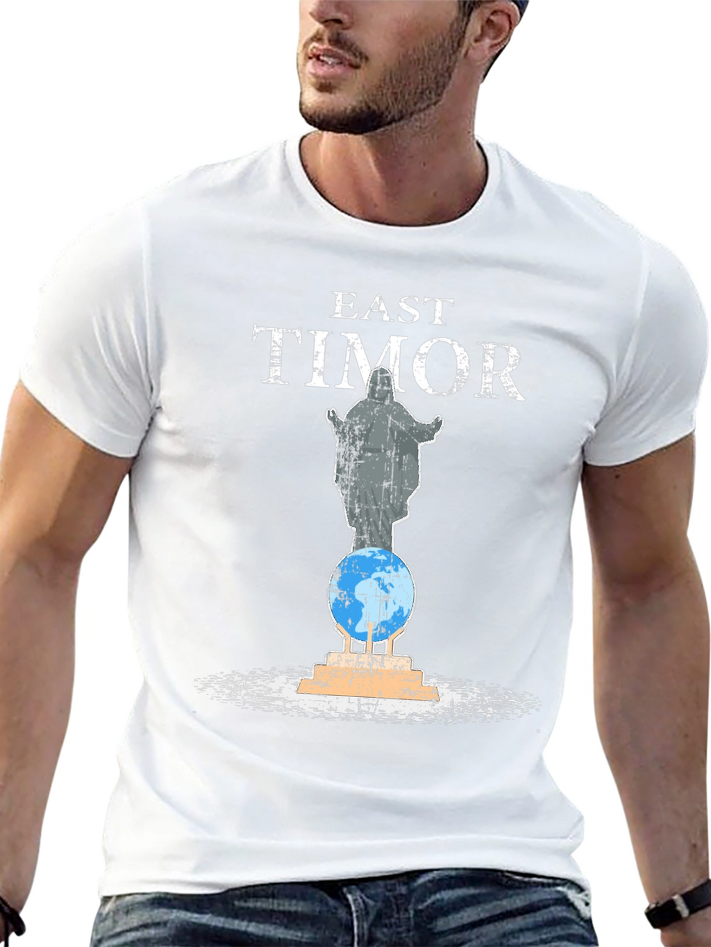 East Timor Statue Graphic Tee - Black