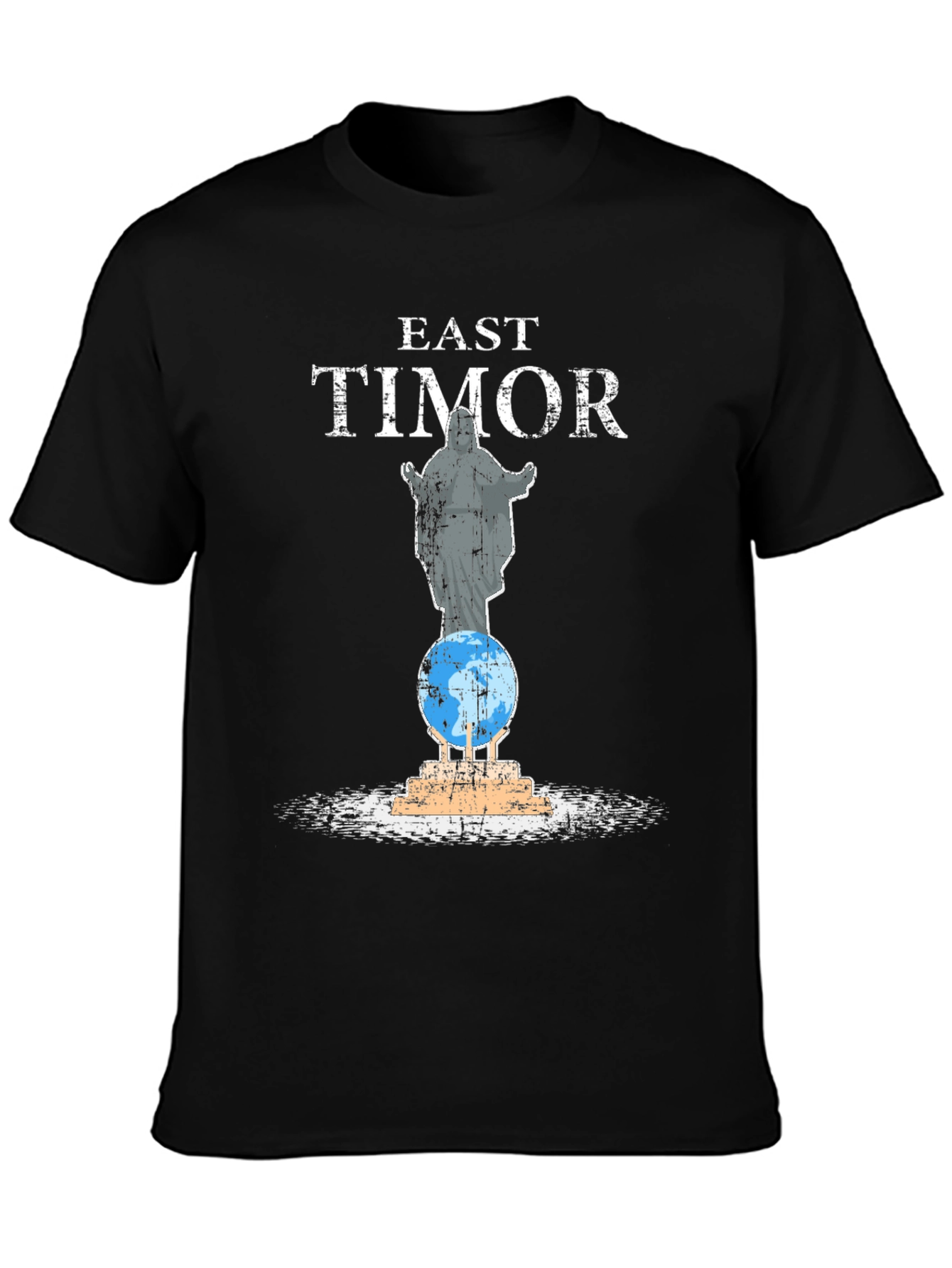 East Timor Statue Graphic Tee - Black