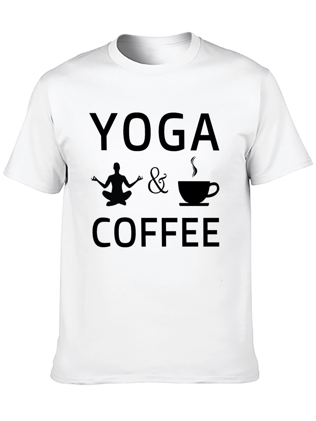 Yoga & Coffee T-Shirt - Black Cotton Tee