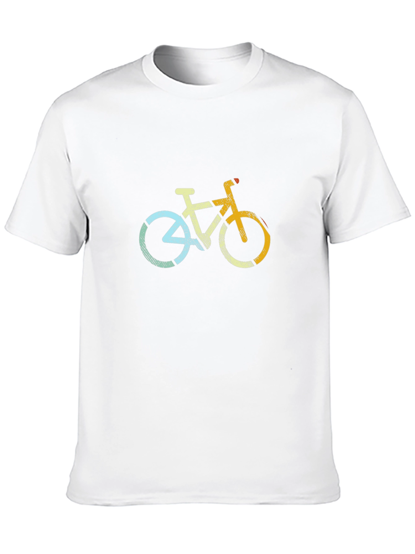 Retro Bicycle Graphic Tee - Casual Cotton T-Shirt