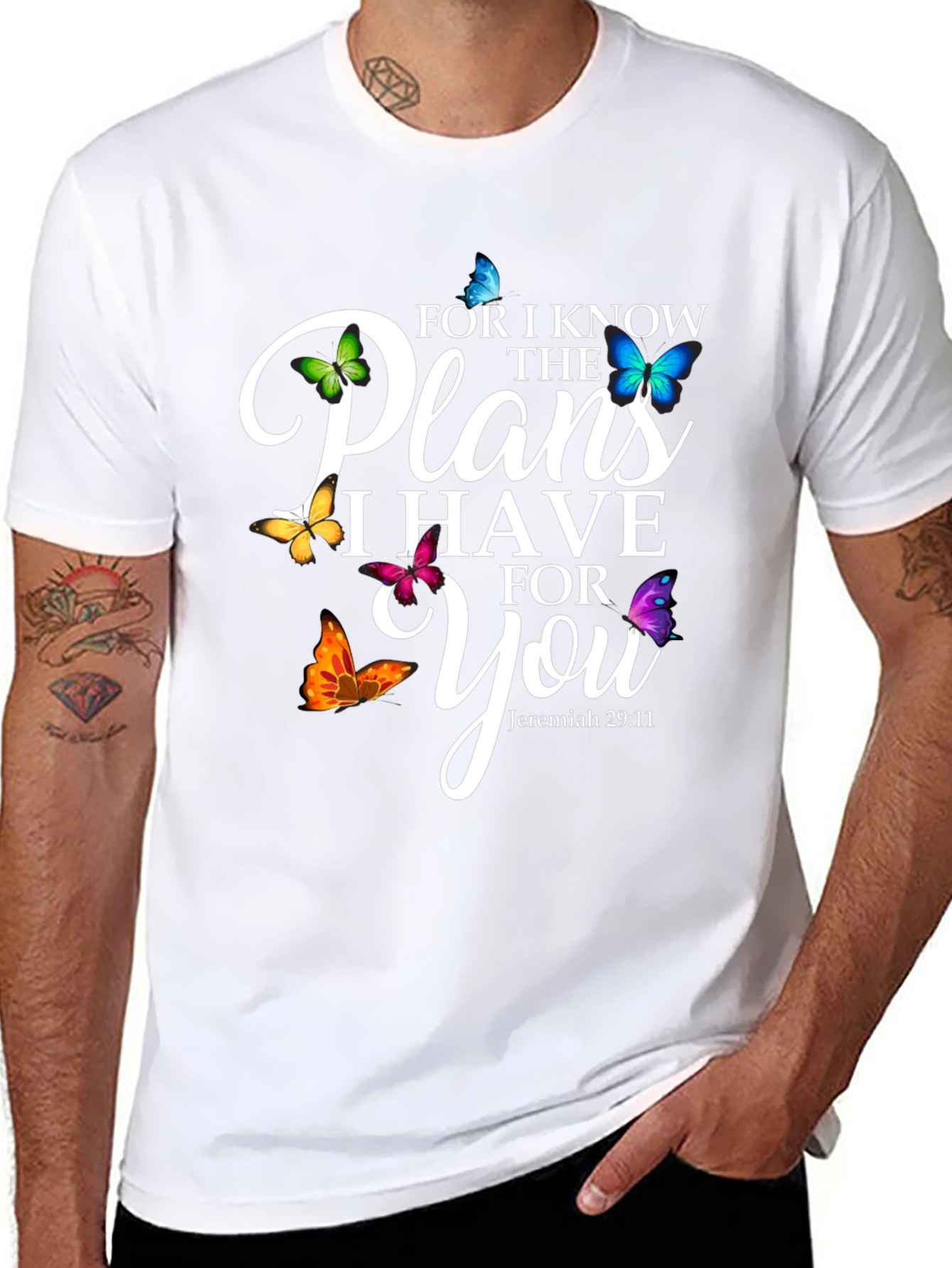 Faith-Inspired Butterfly Plans T-Shirt