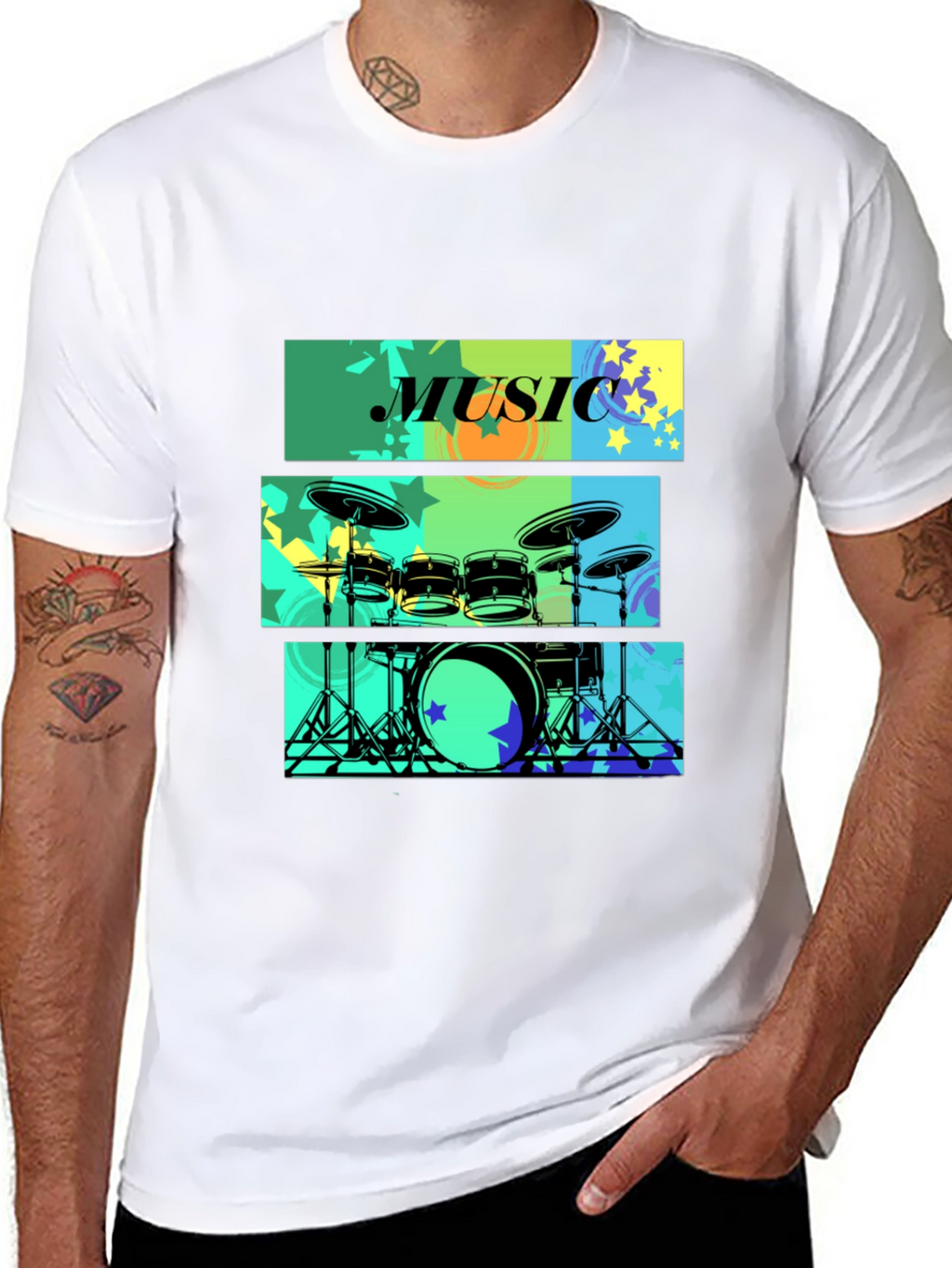 Music Drums T-Shirt - Stylish Graphic Tee