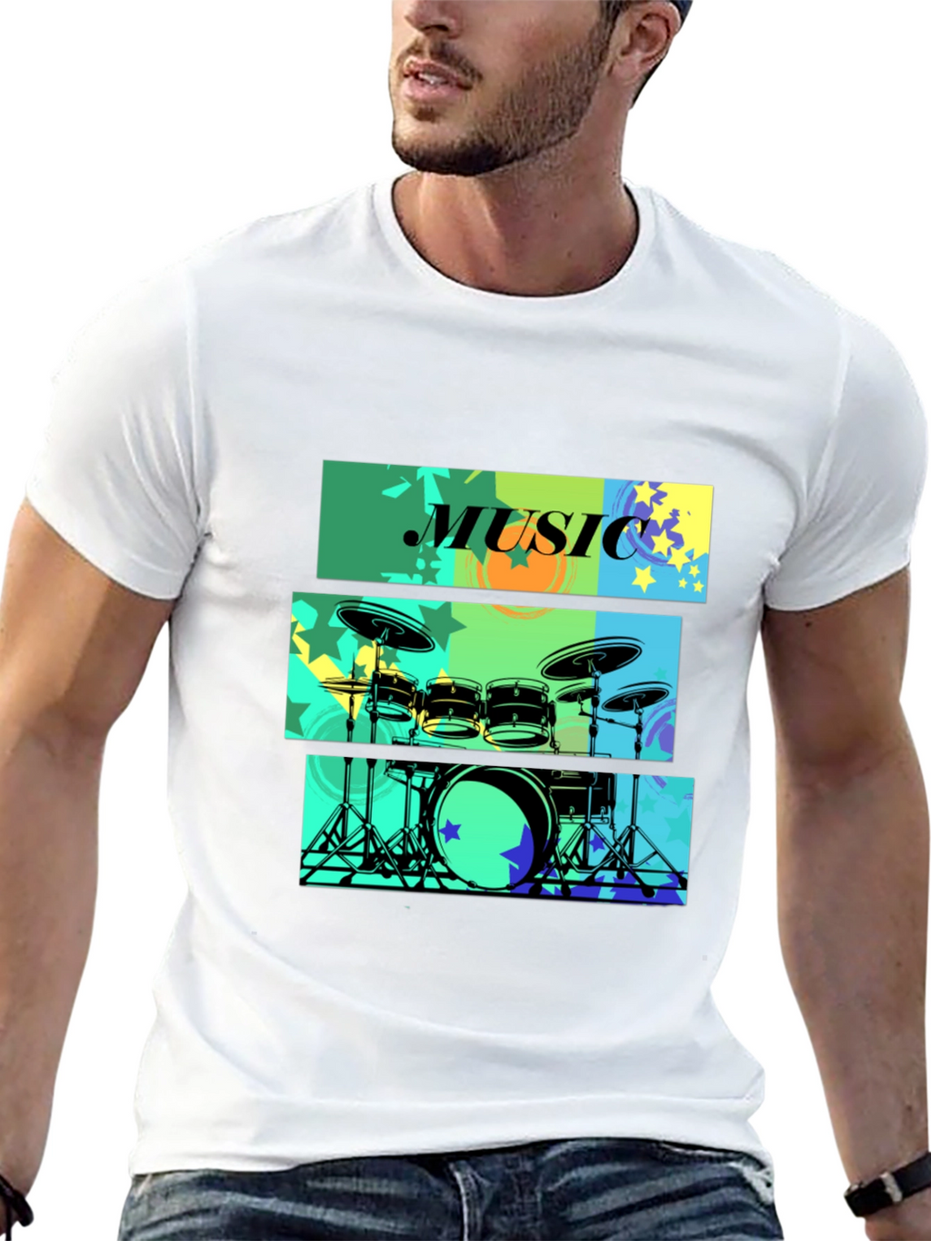 Music Drums T-Shirt - Stylish Graphic Tee