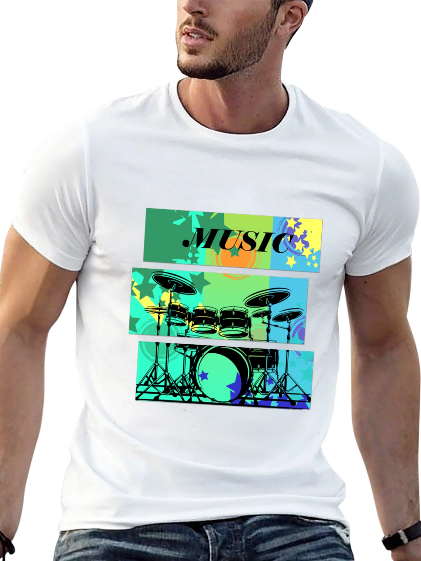 Music Drums T-Shirt - Stylish Graphic Tee