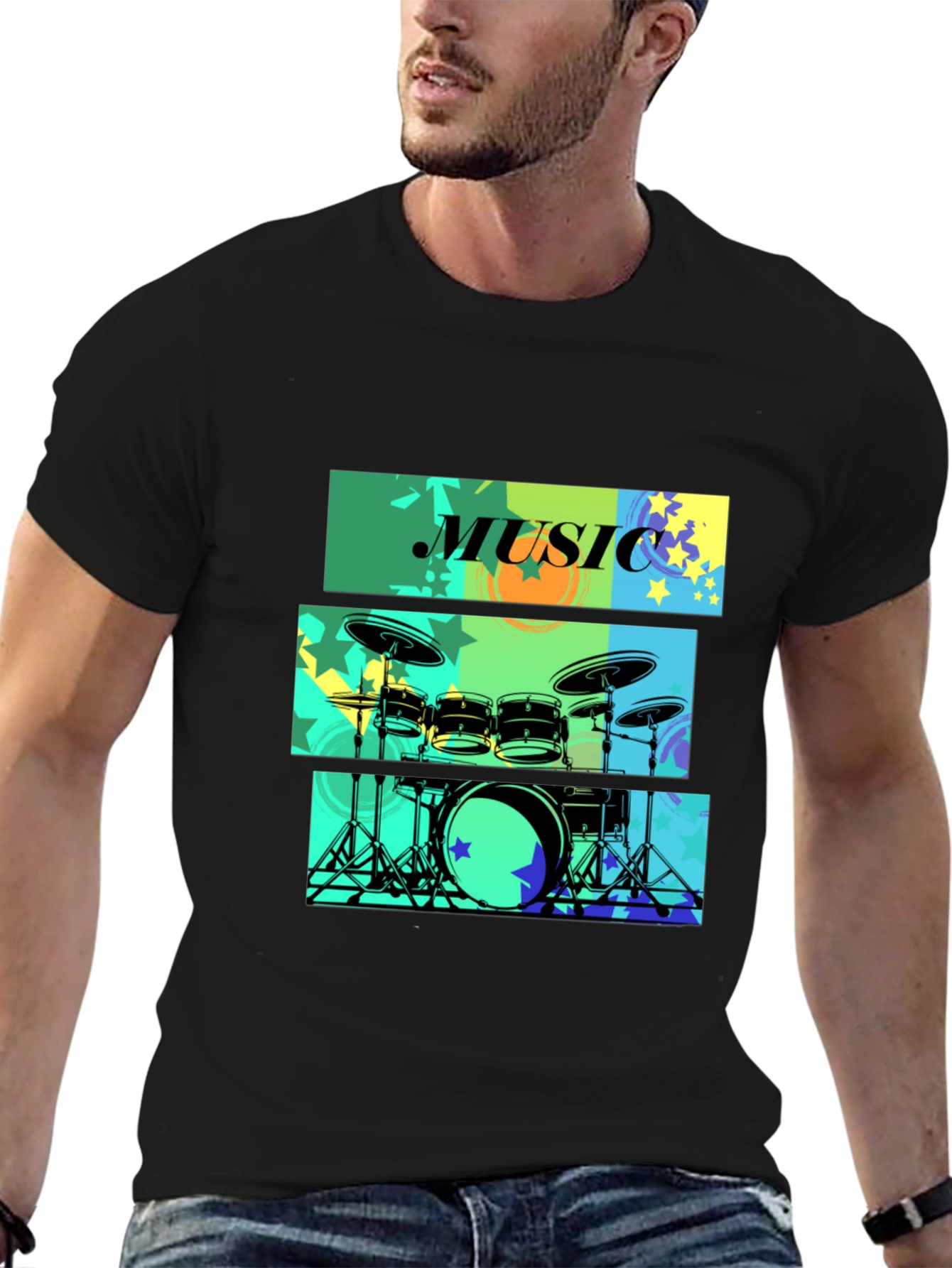 Music Drums T-Shirt - Stylish Graphic Tee