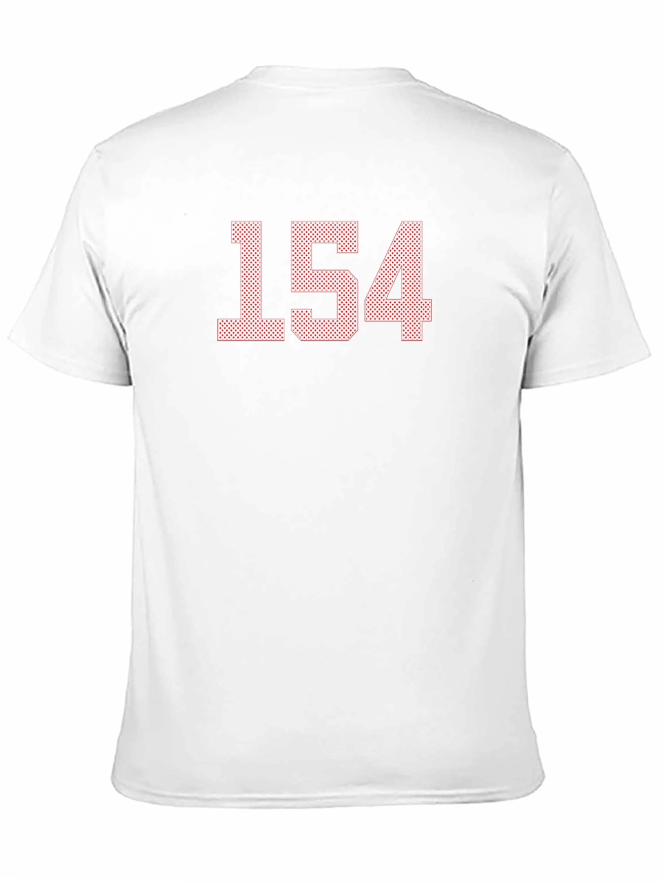 Black T-Shirt with Red 154 Print