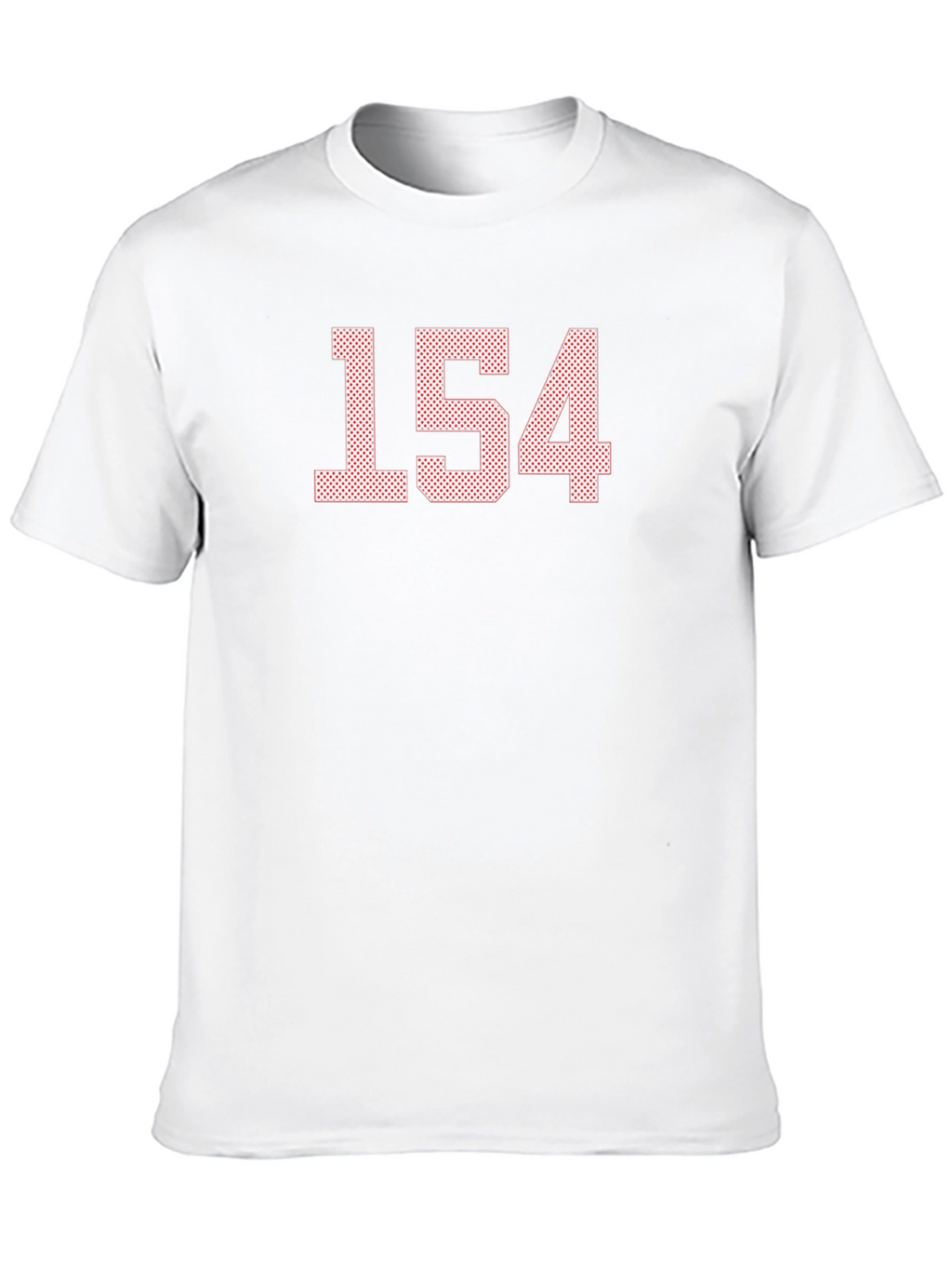 Black T-Shirt with Red 154 Print