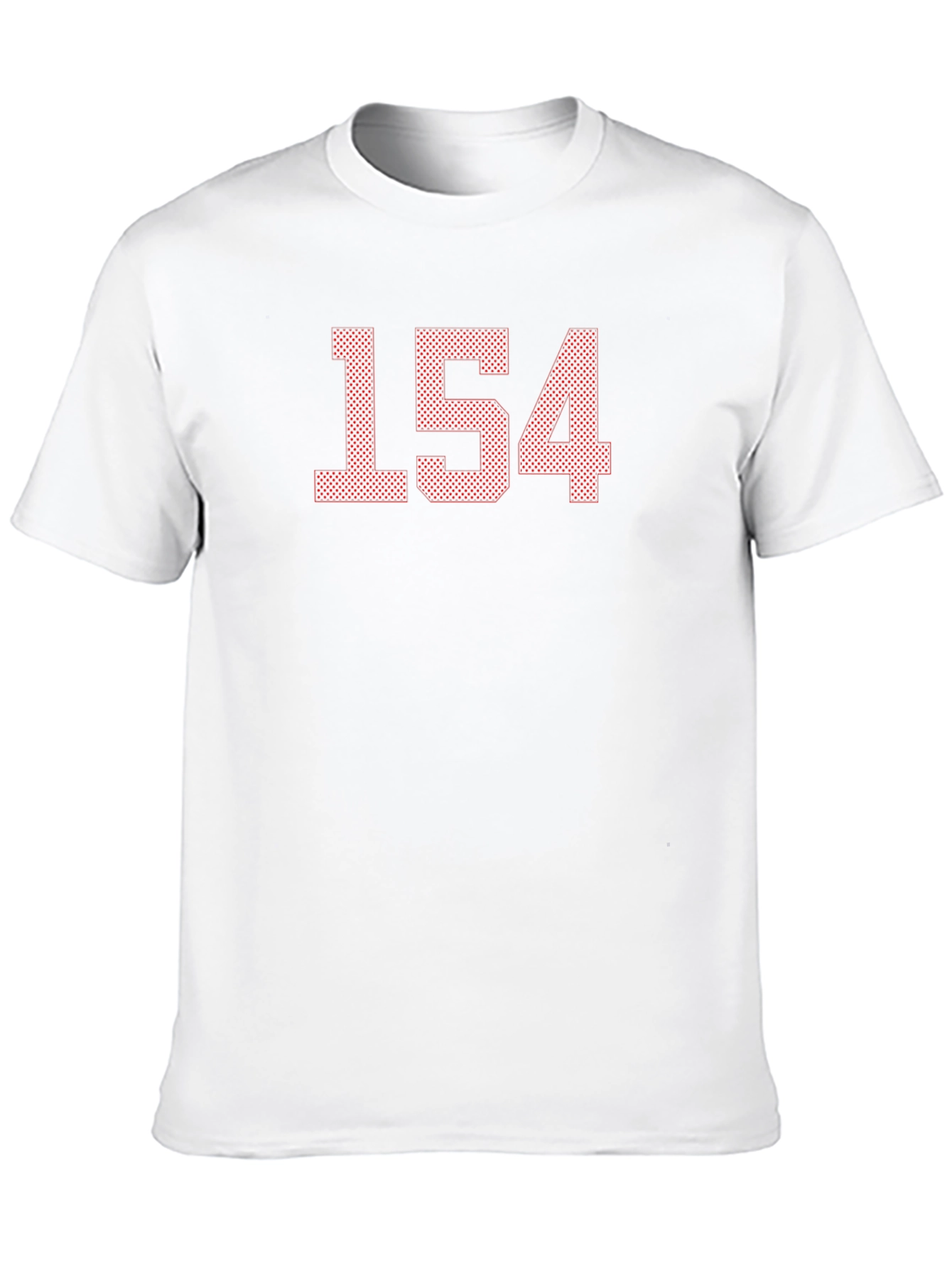 Black T-Shirt with Red 154 Print