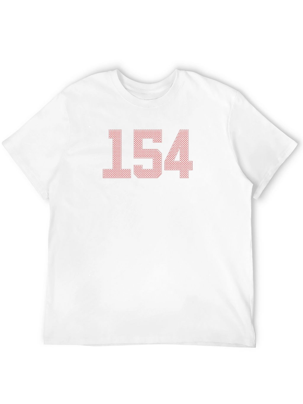 Black T-Shirt with Red 154 Print