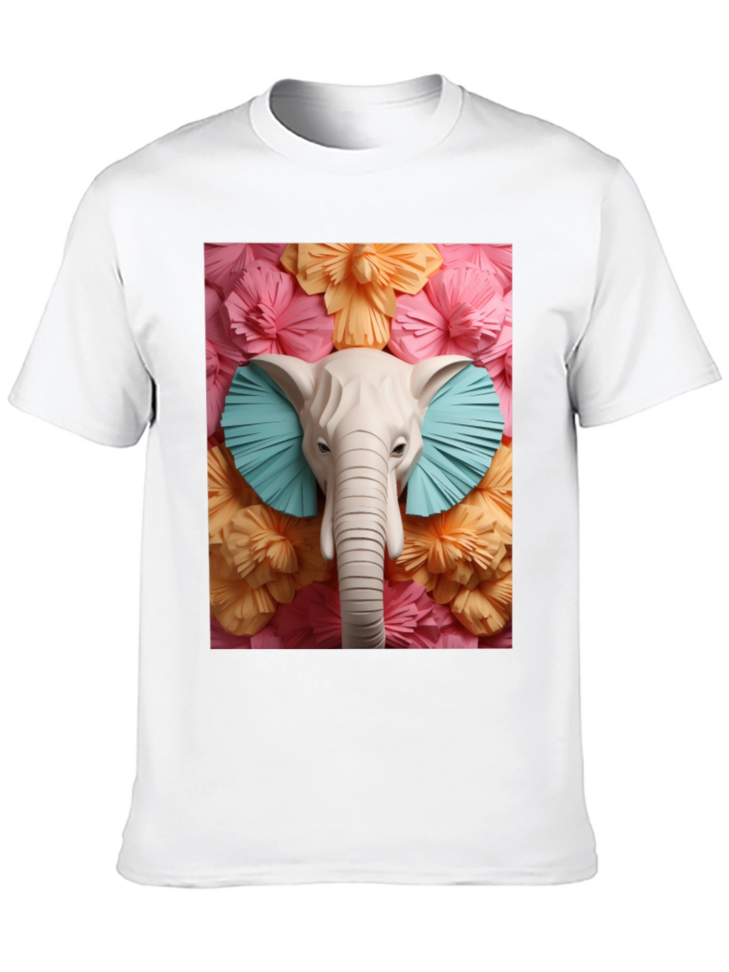 Elephant Floral Tee - Unique Graphic Print T-Shirt