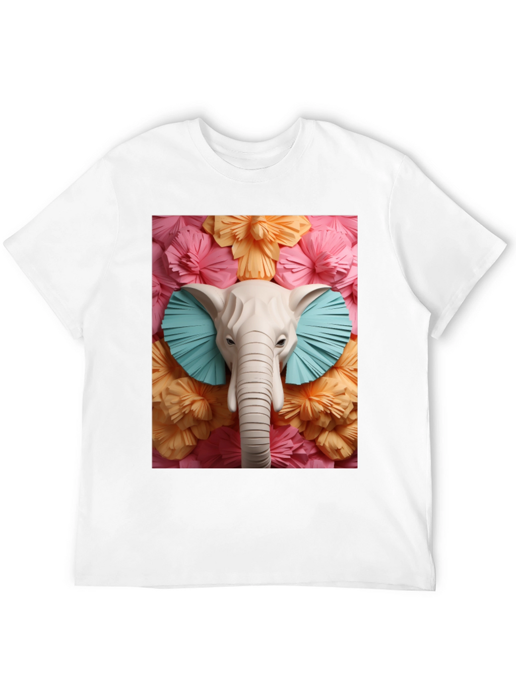 Elephant Floral Tee - Unique Graphic Print T-Shirt