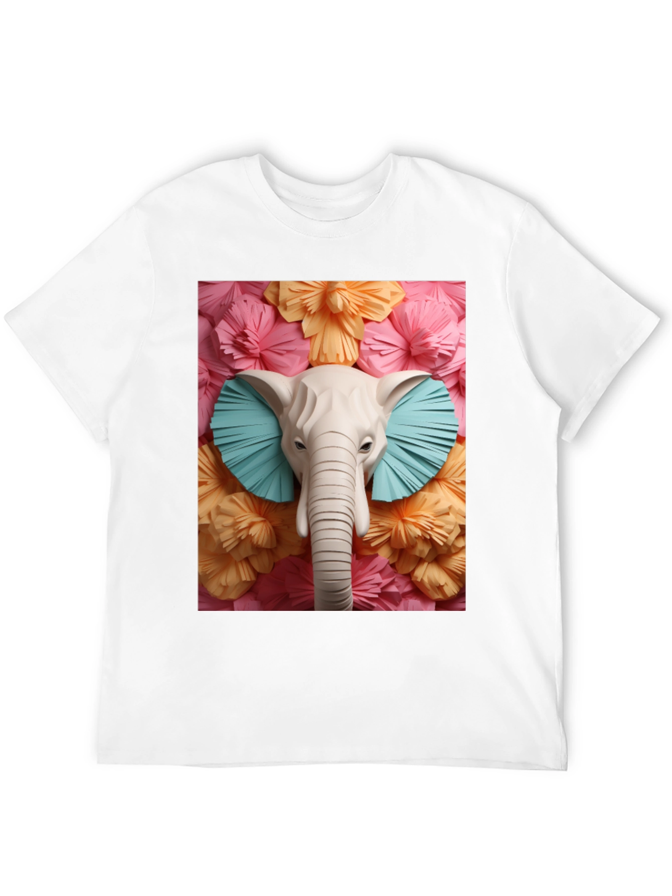 Elephant Floral Tee - Unique Graphic Print T-Shirt