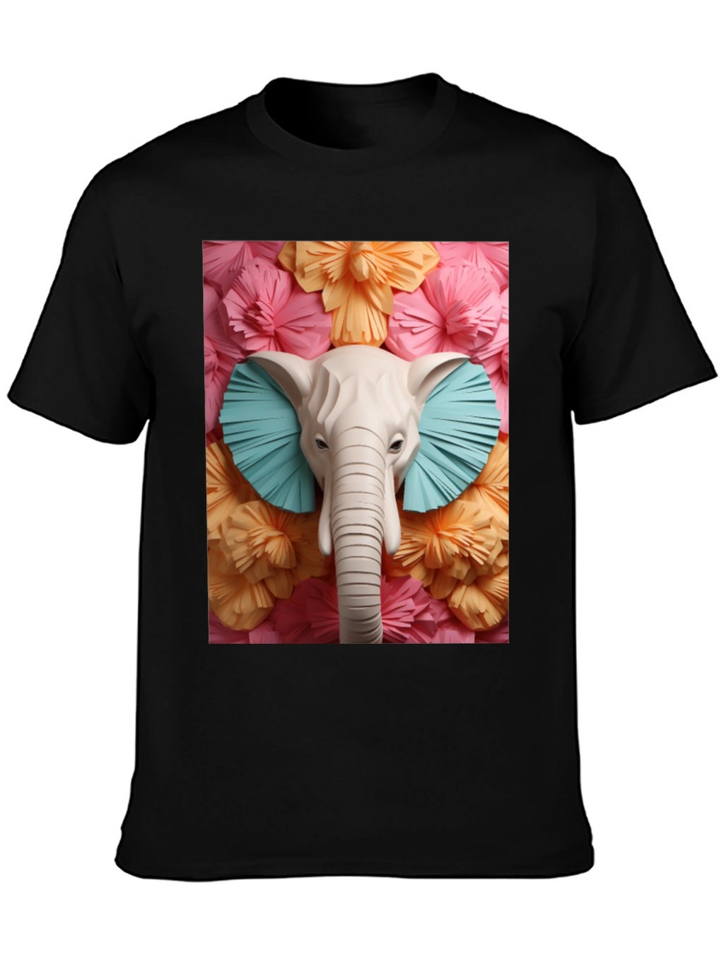 Elephant Floral Tee - Unique Graphic Print T-Shirt