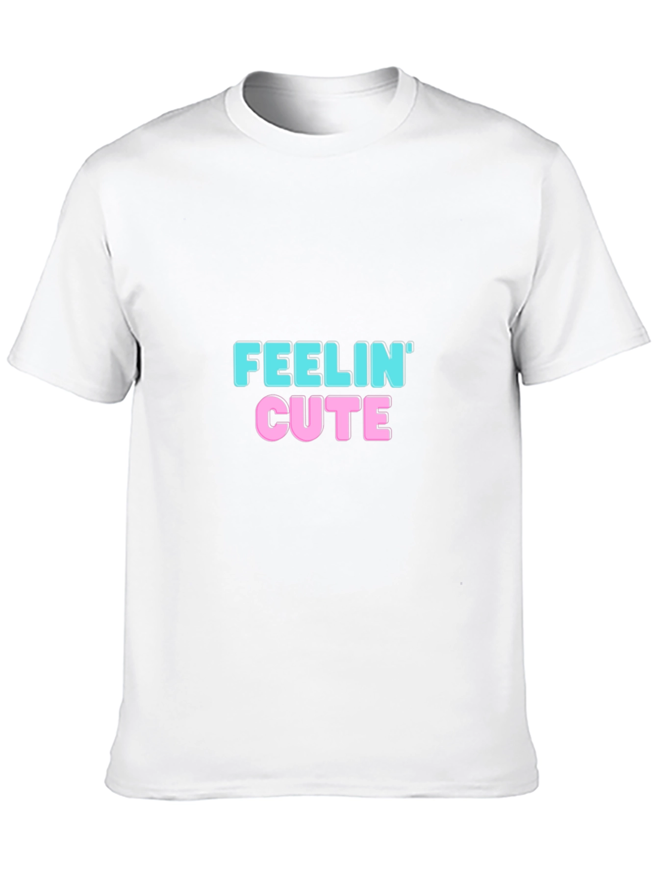Feelin Cute Graphic Tee - Trendy Black T-Shirt