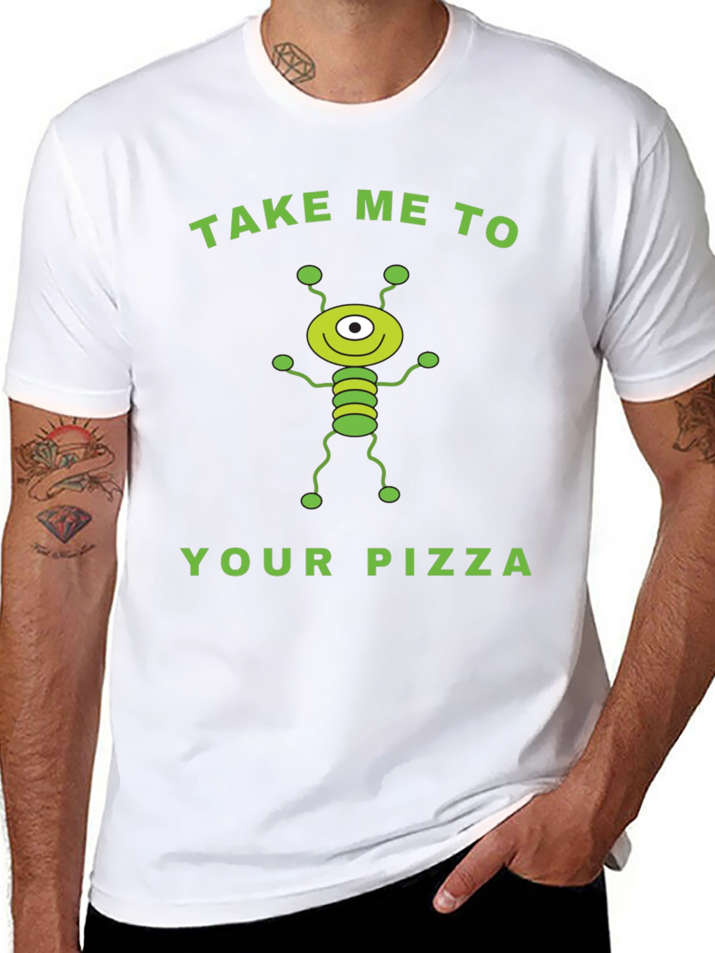 Alien Pizza Graphic Tee - Fun & Unique!
